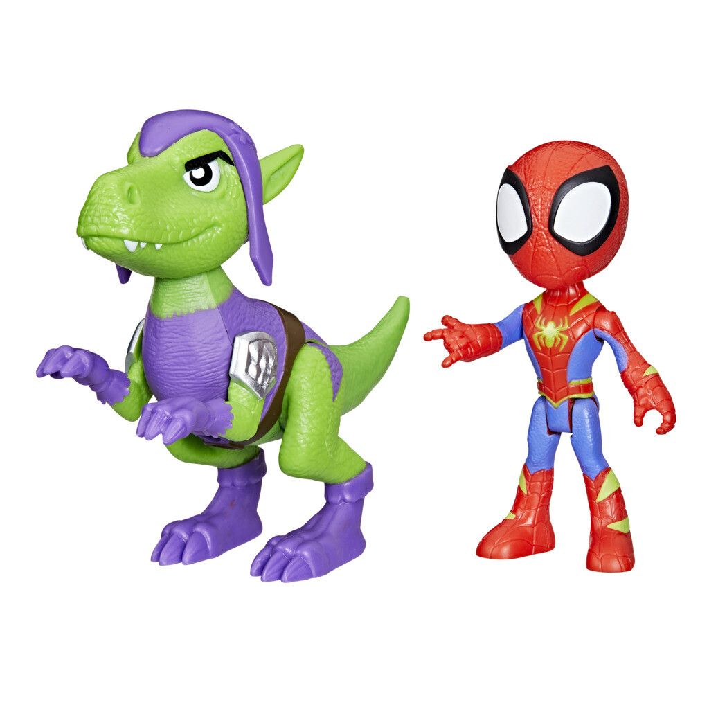 Hasbro spidey e i suoi fantastici amici - spidey con cattivo dino spidey, assortito - 3+ - SPIDEY
