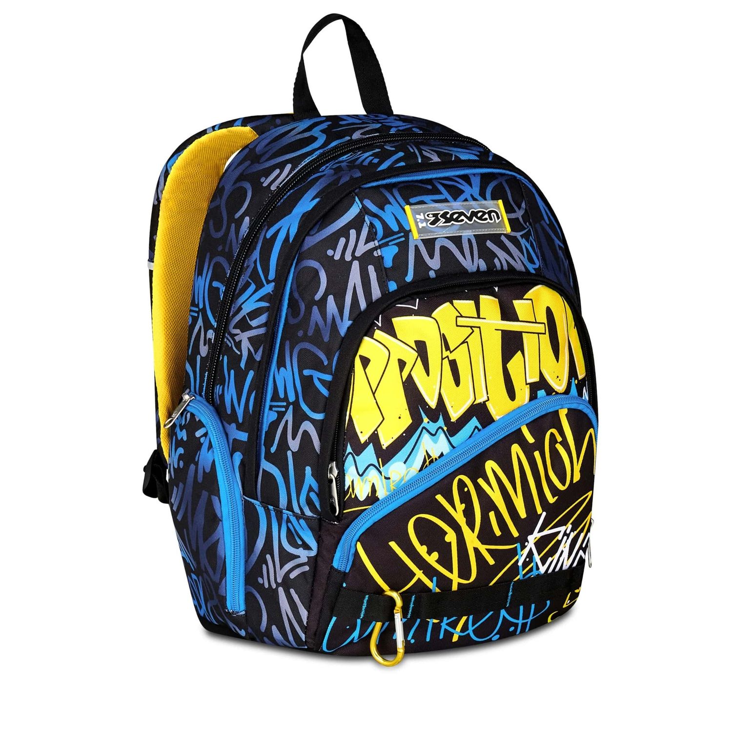 Zaino scuola dual detach hidden spot boy 2 in 1 con schienale ergonomico e zainetto staccabile - SEVEN