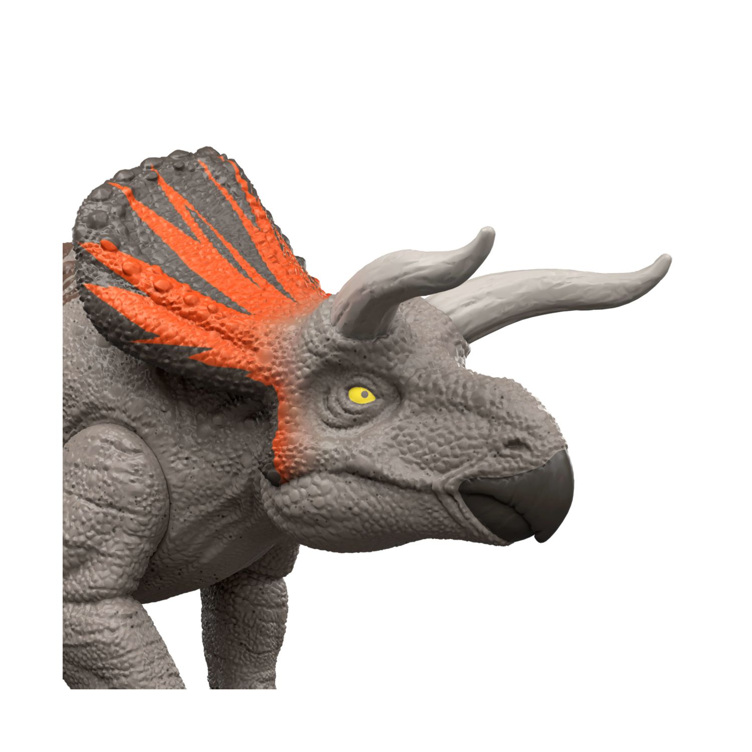 Mattel jurassic world la rinascita - zuniceratopo attacco fatale, dinoasuro snodato con azione a colpo singolo inclusa, design ispirato al film - Jurassic World
