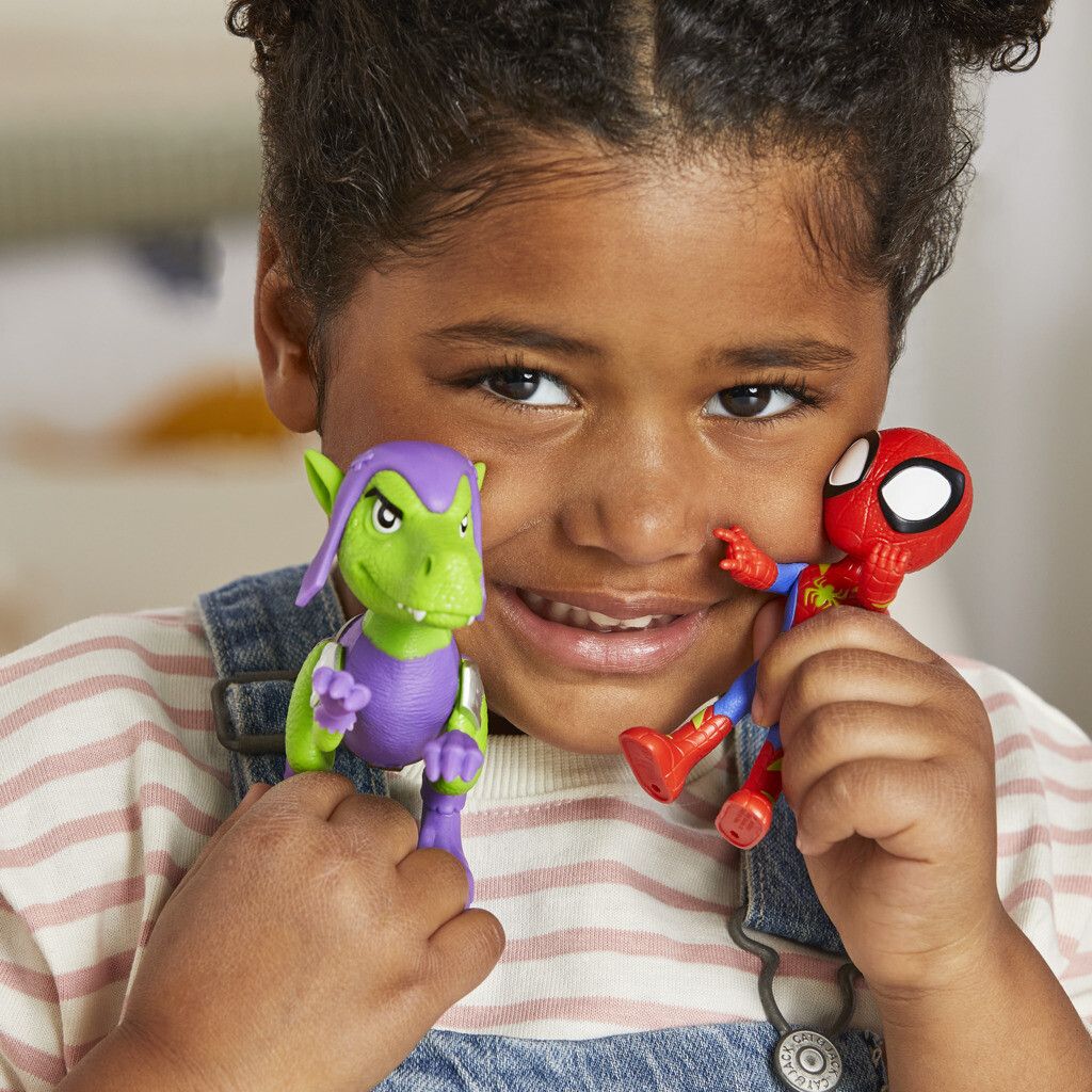 Hasbro spidey e i suoi fantastici amici - spidey con cattivo dino spidey, assortito - 3+ - SPIDEY