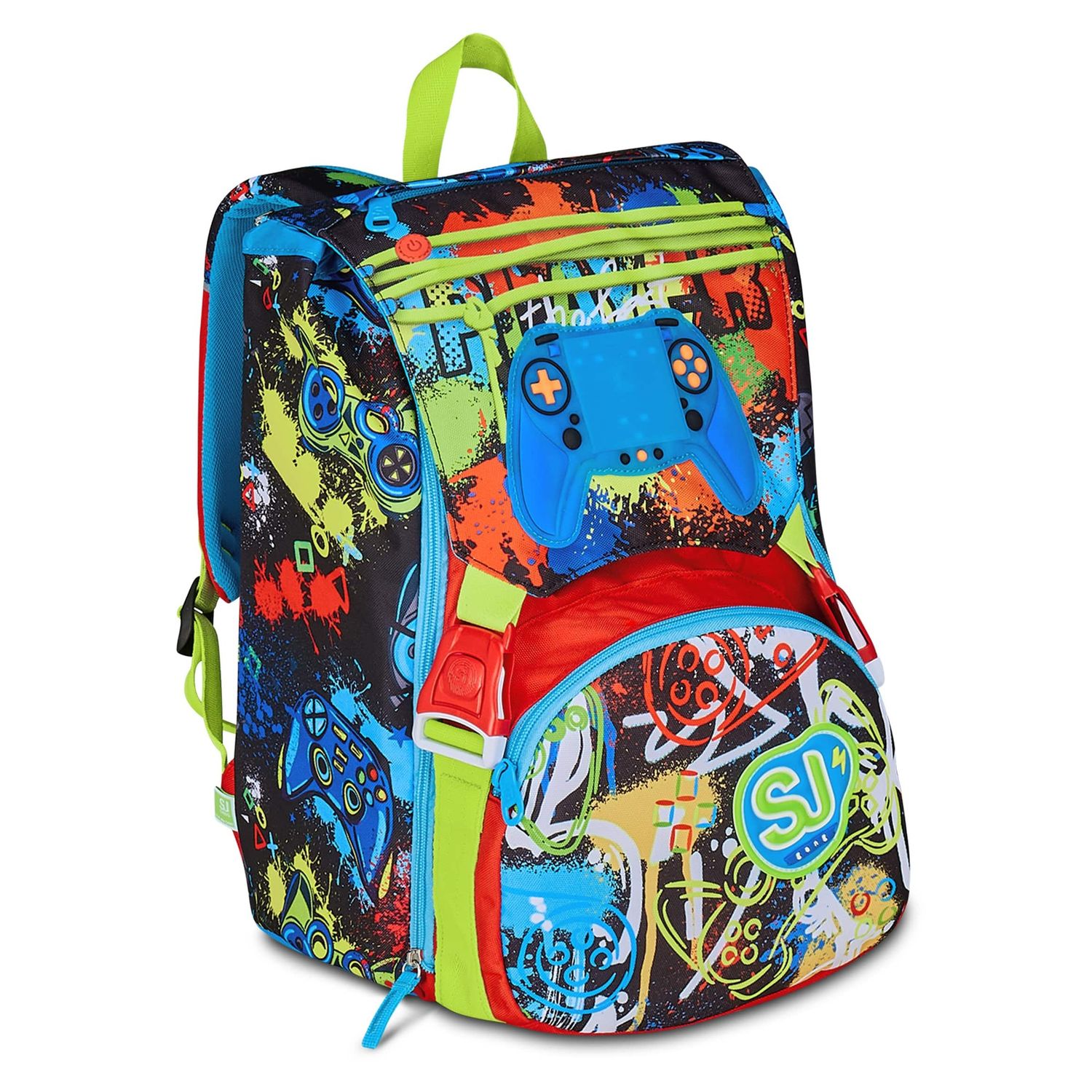 Zaino estensibile scuola big sj gang game-led boy - SEVEN