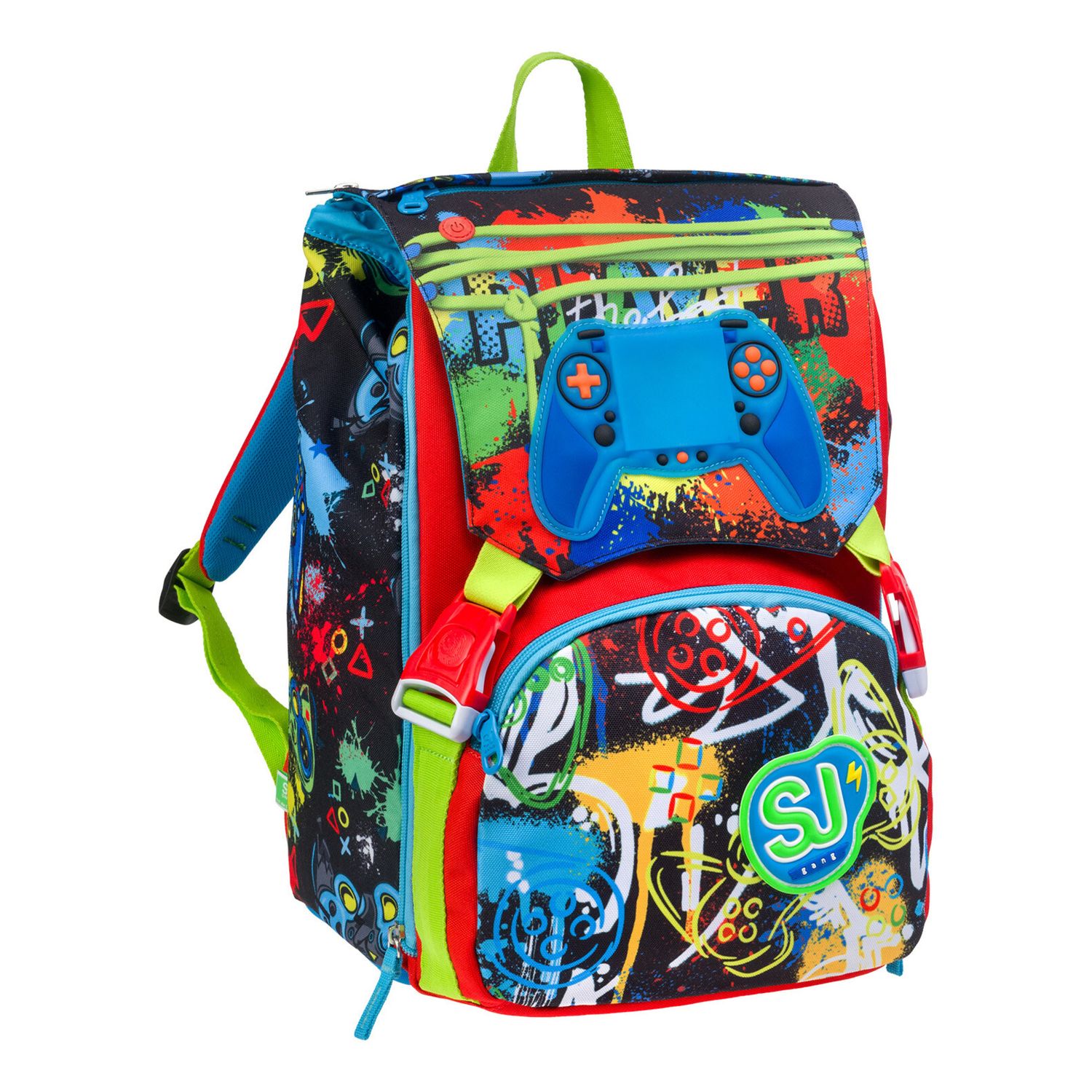 Zaino estensibile scuola big sj gang game-led boy - SEVEN