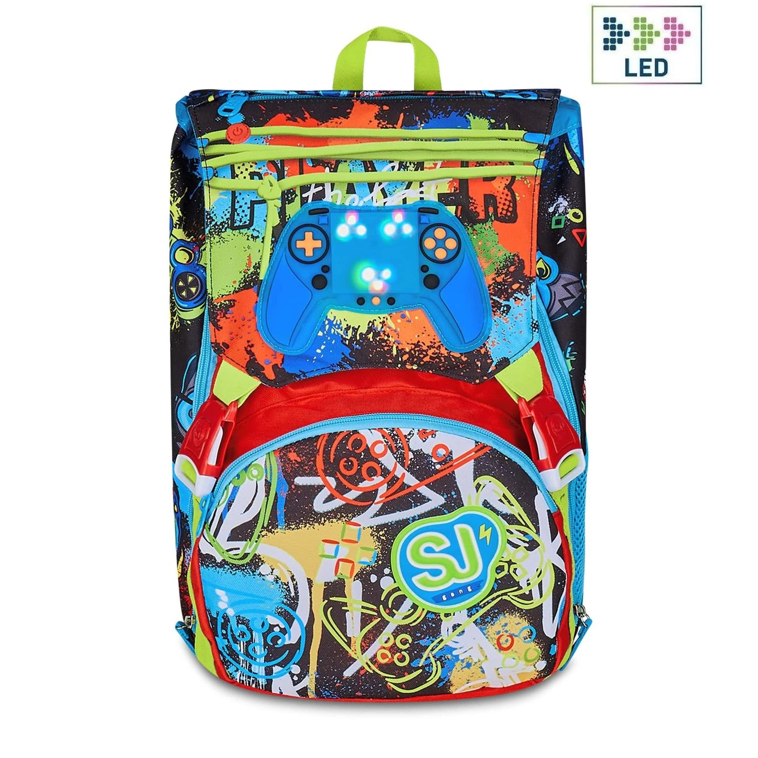 Zaino estensibile scuola big sj gang game-led boy - SEVEN