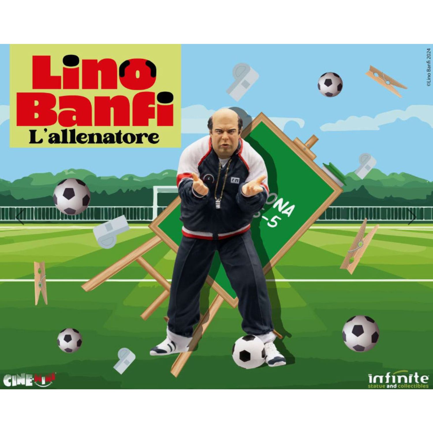 Lino banfi mini figure serie 1 l'allenatore  -set 4 personaggi cult in pvc - DB LINE