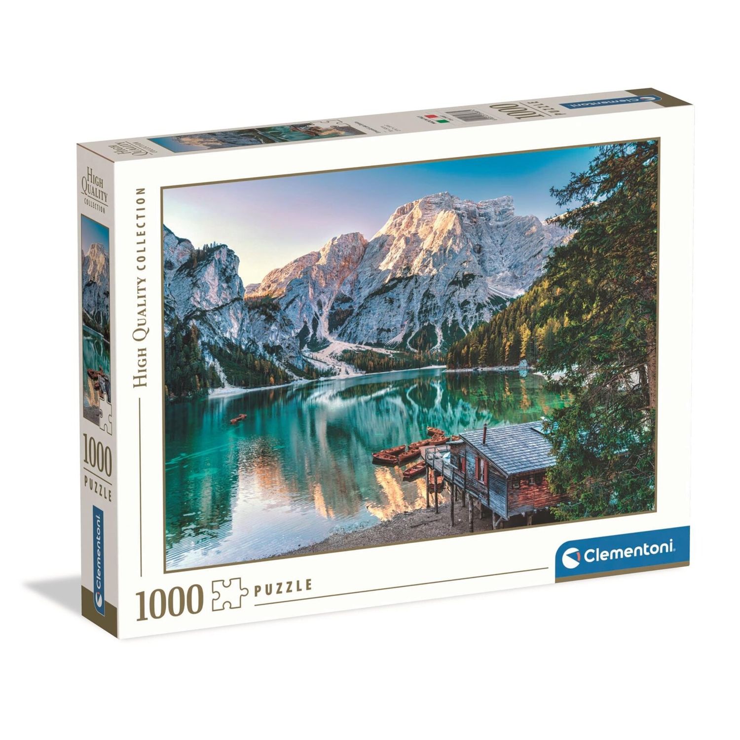 Clementoni - puzzle 1000 hqc emerald lake braies - 39887 - CLEMENTONI