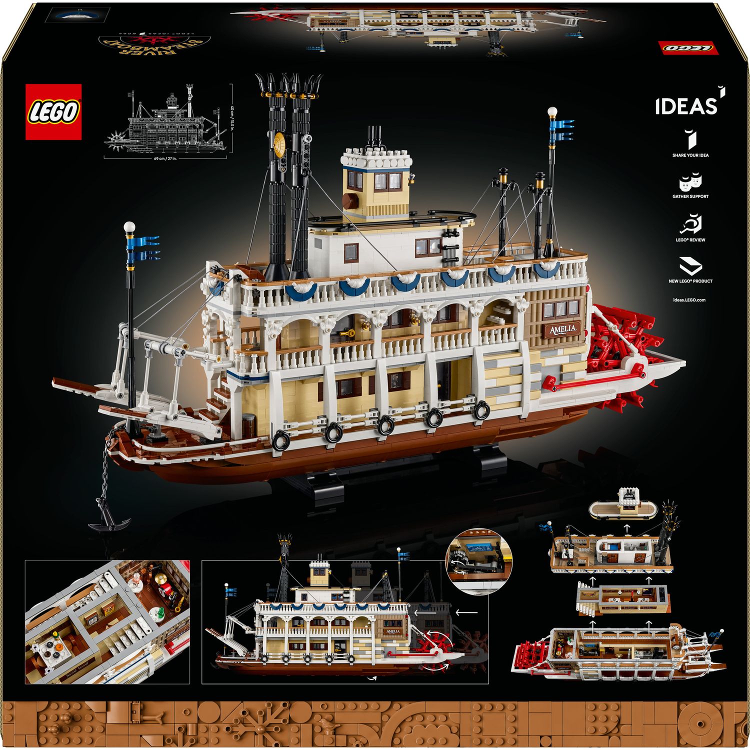 Lego® ideas - 21356  - battello a vapore fluviale - LEGO IDEAS