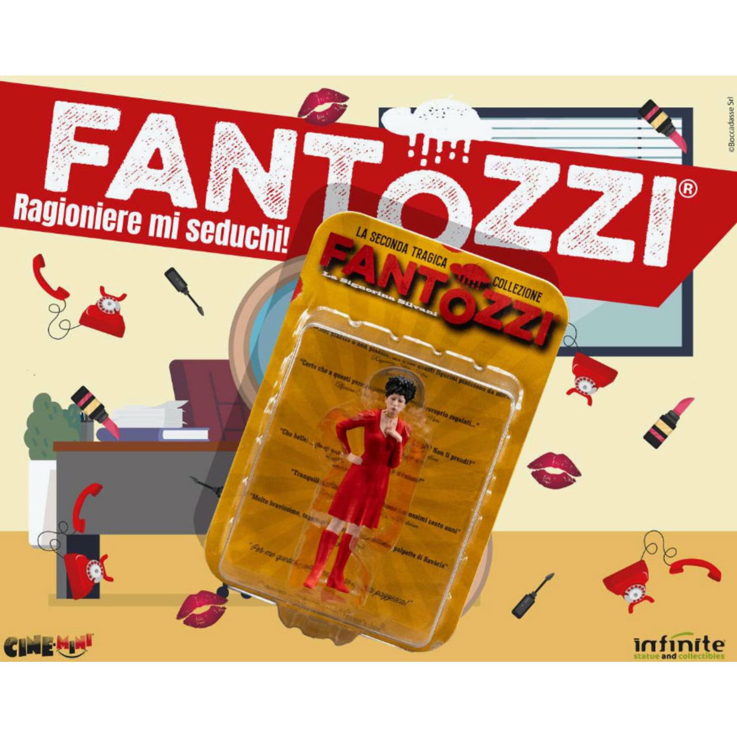 Fantozzi mini figure serie 1 "mi seduchi" + libretto - infinite statue 10 cm - DB LINE