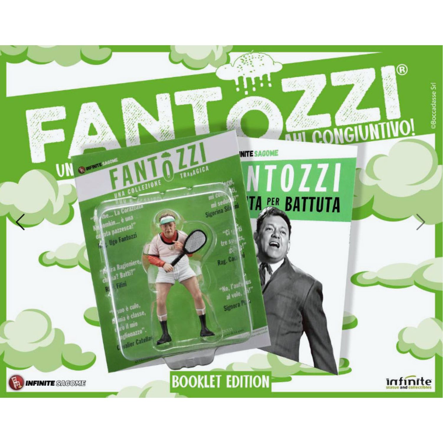 Fantozzi mini figure serie 1 alla bersagliera  + libretto - infinite statue 10 cm - DB LINE