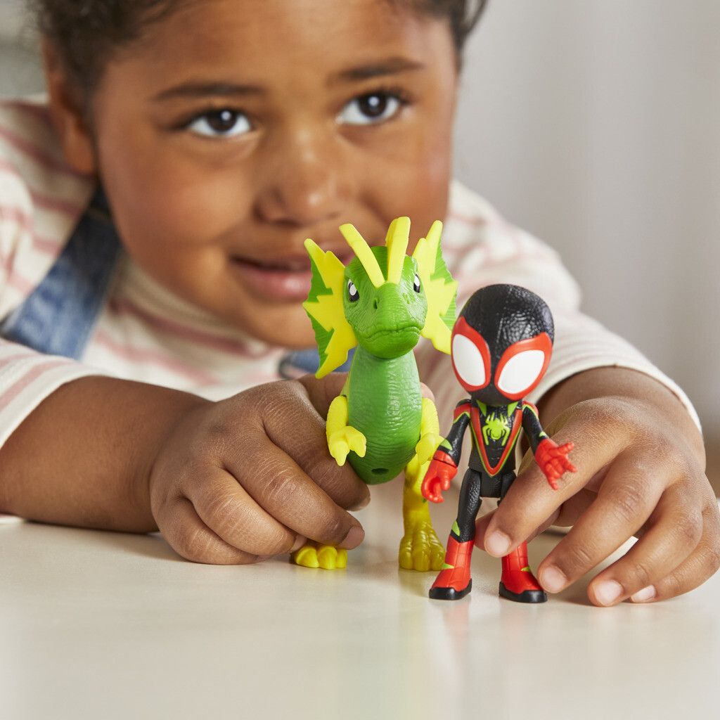 Hasbro spidey e i suoi fantastici amici - spidey con cattivo dino spidey, assortito - 3+ - SPIDEY