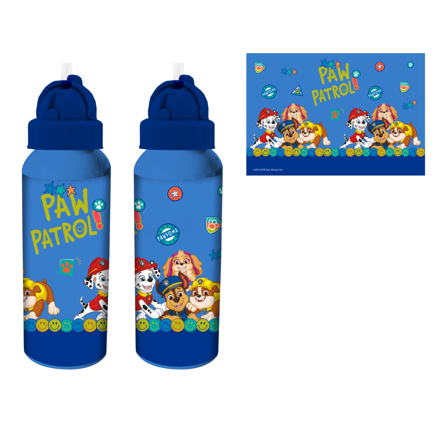 Borraccia alluminio 550 ml con beccuccio - paw patrol - modello sport - Paw Patrol