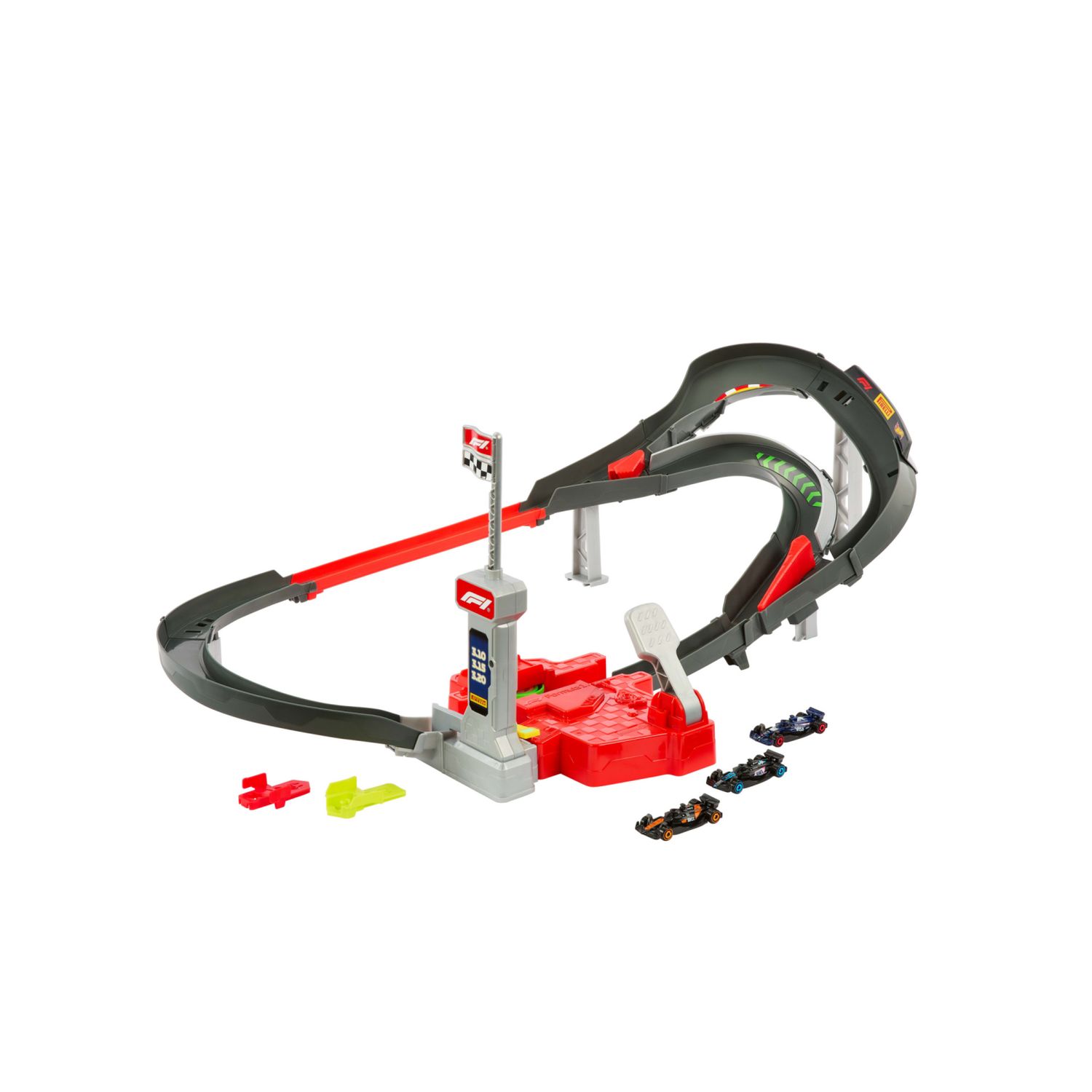 Hot wheels racing - circuito sprint formula 1, set pista a due modalità di gioco e con 3 veicoli f1 inclusi - Hot Wheels