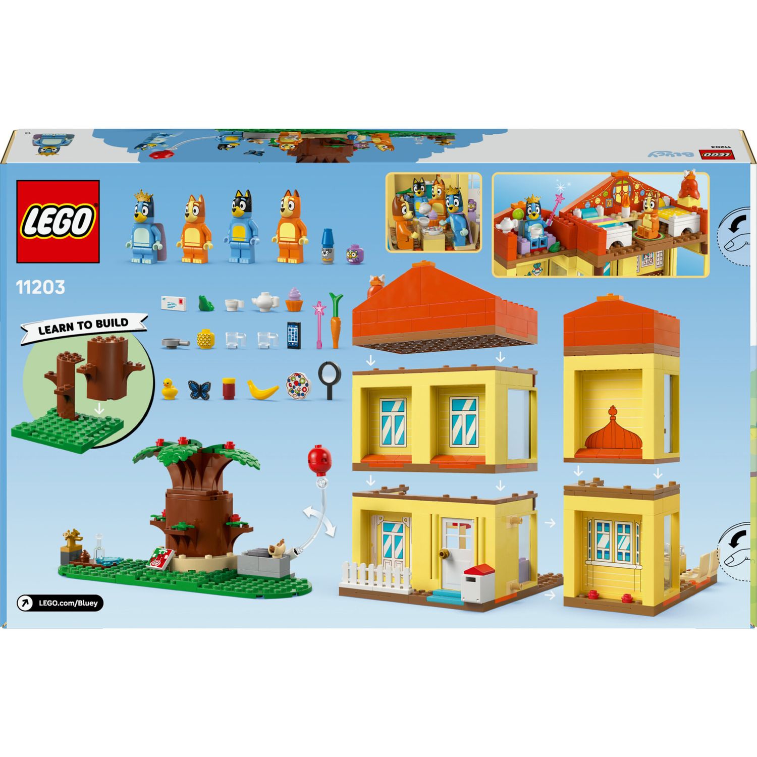 Lego 11203 - bluey casa con giardino e 4 minifigure, 4+ anni - BLUEY, Lego