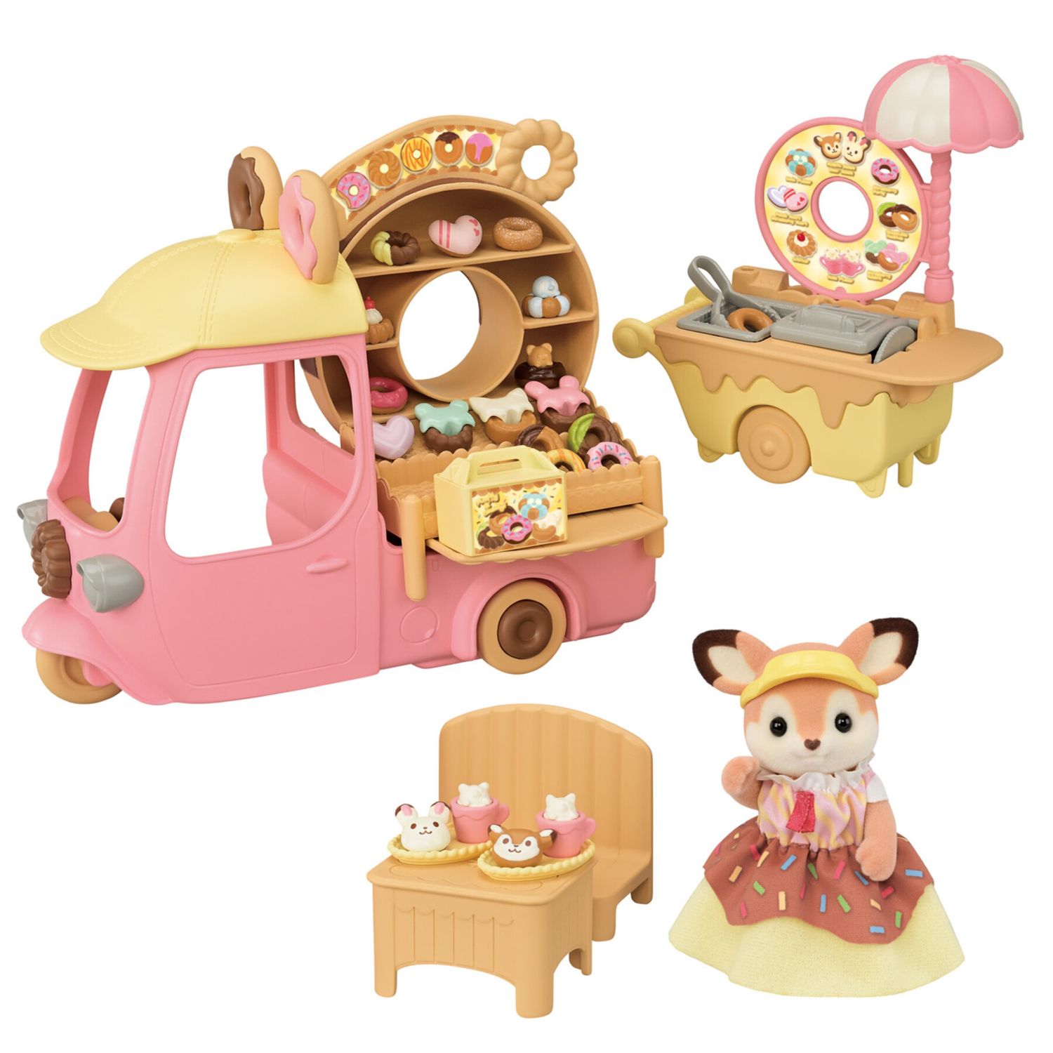 Sylvanian families - furgoncino donuts -  personaggi collezionabili sf - SYLVANIAN FAMILIES