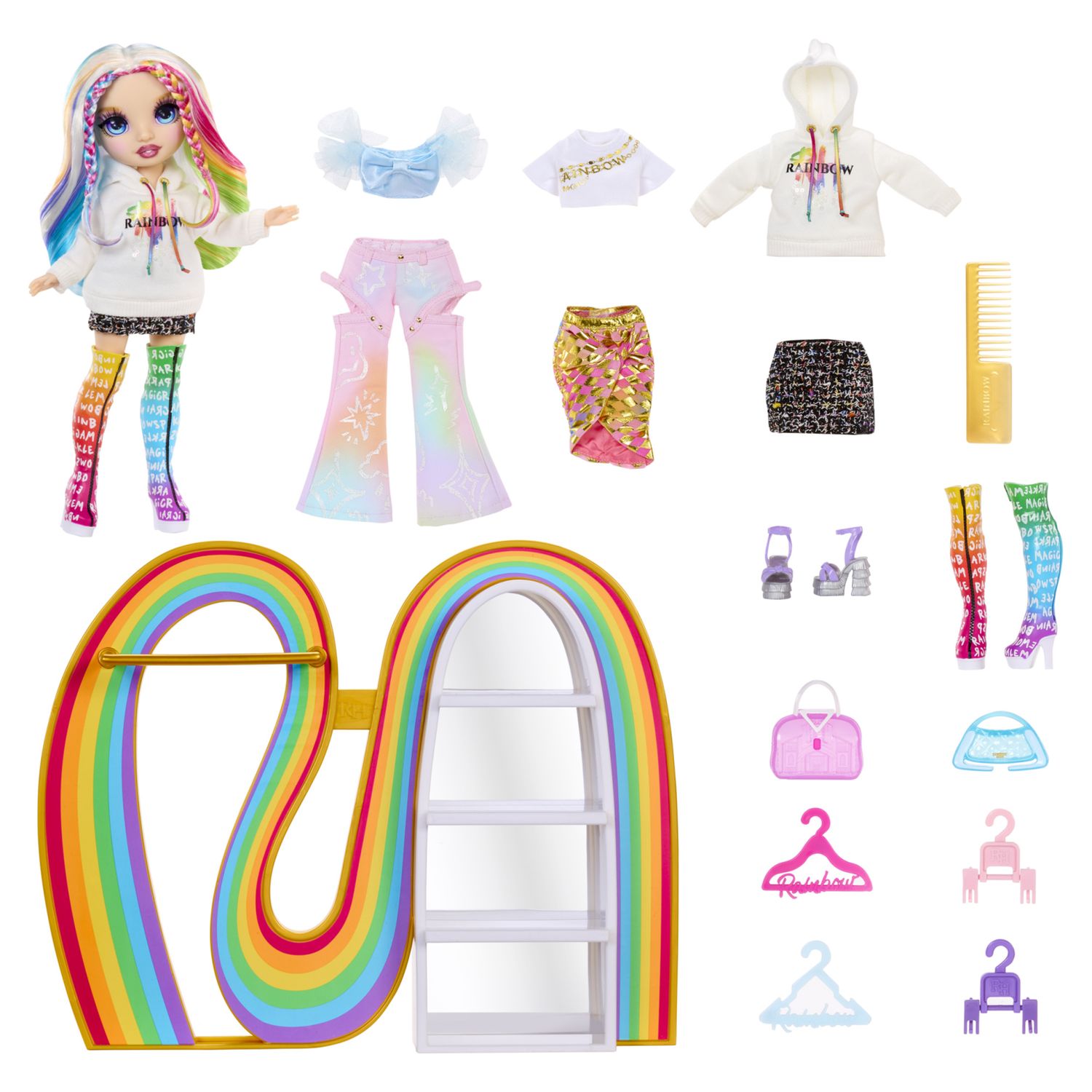 Rainbow high - amaya's rainbow closet con bambola e abiti - Rainbow High