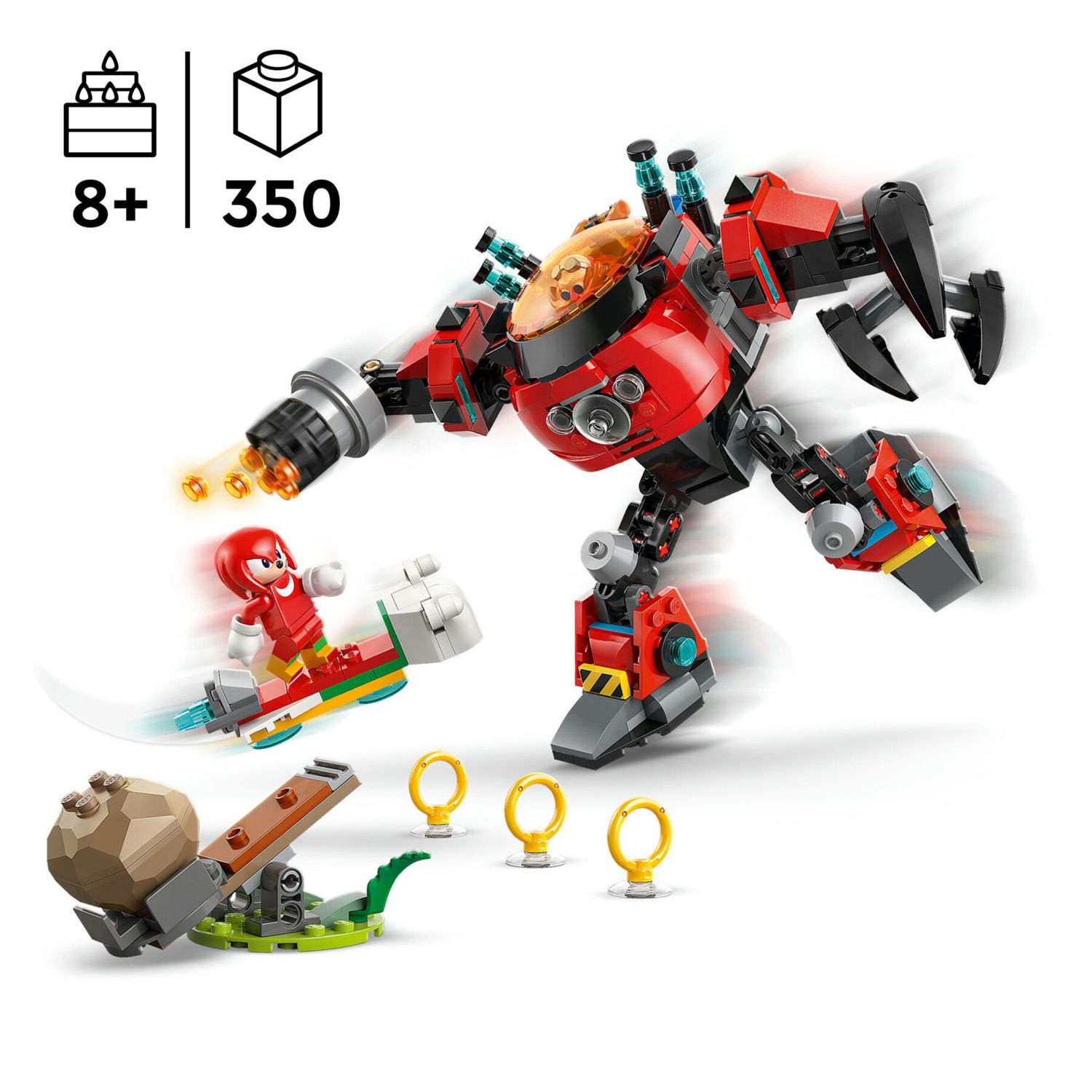 Lego sonic 77005 - knuckles vs mech egg crusher con 2 minifigure 8+ - Sonic, Lego