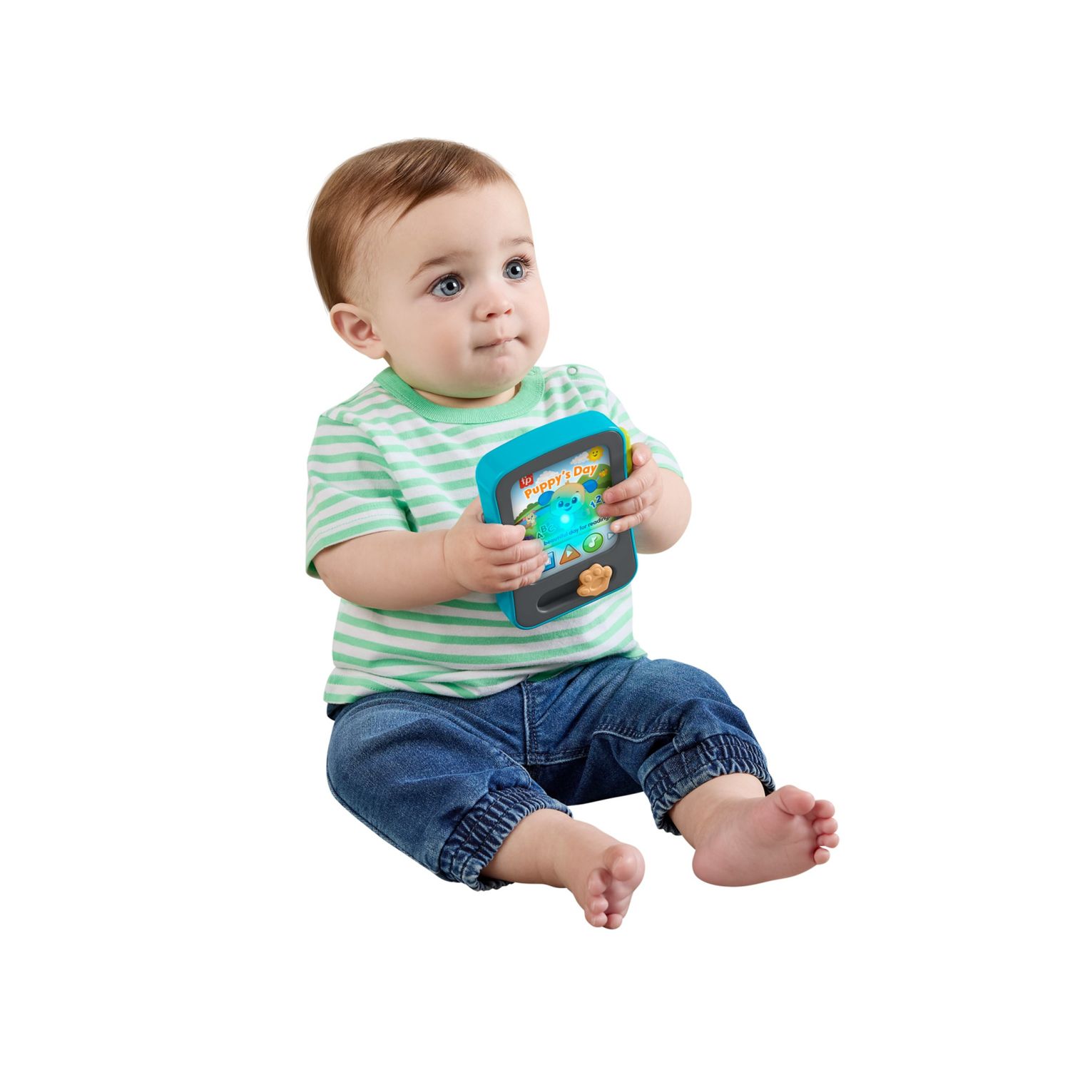 Fisher-price - tablet delle storie di cagnolino, finto e-reader con luci, canzoni didattiche e classiche filastrocche - FISHER PRICE