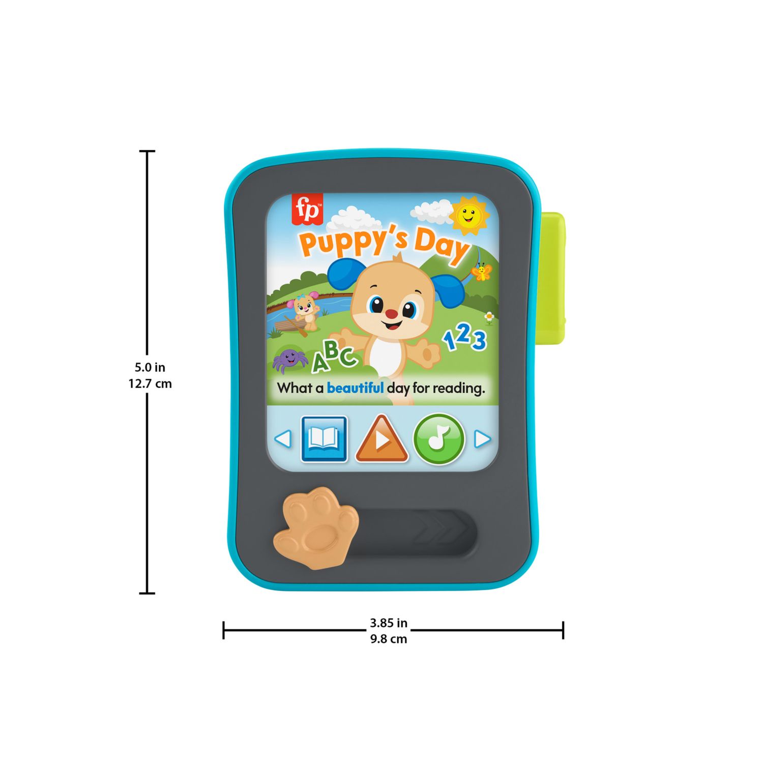 Fisher-price - tablet delle storie di cagnolino, finto e-reader con luci, canzoni didattiche e classiche filastrocche - FISHER PRICE
