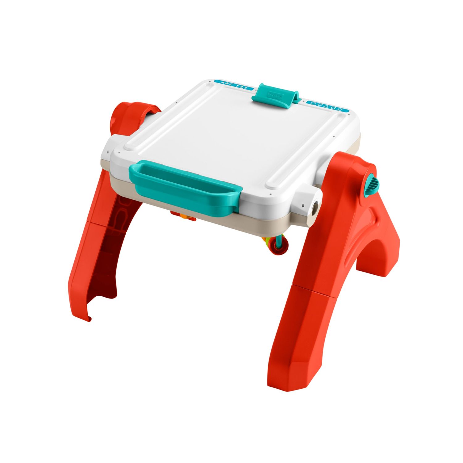 Fisher-price - tavolino attività 4 in 1, pannello interattivo e cavalletto d'arte, con luci, suoni e canzoncine - FISHER PRICE