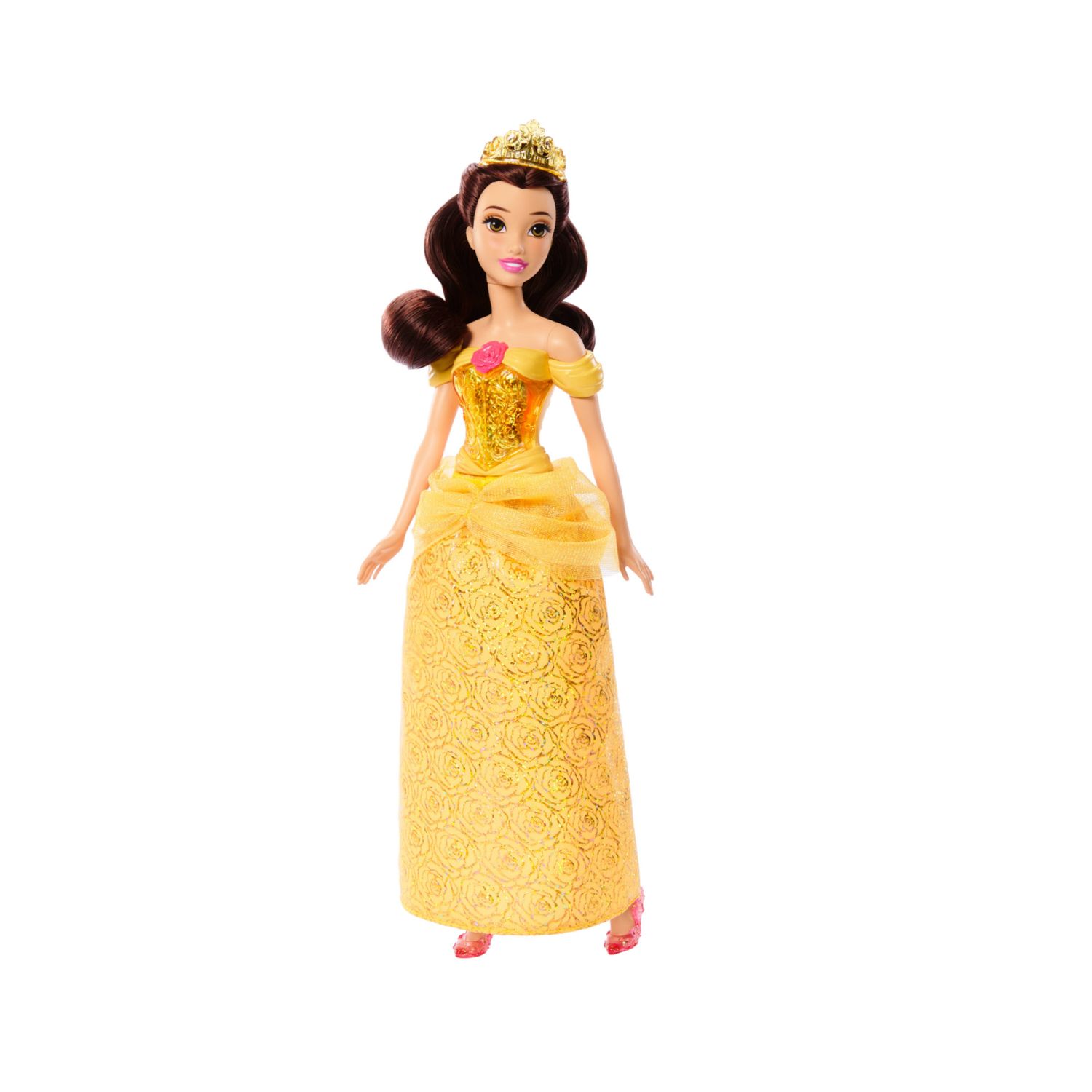 Mattel disney princess - belle, bambola con capi e accessori scintillanti ispirati al film - DISNEY PRINCESS