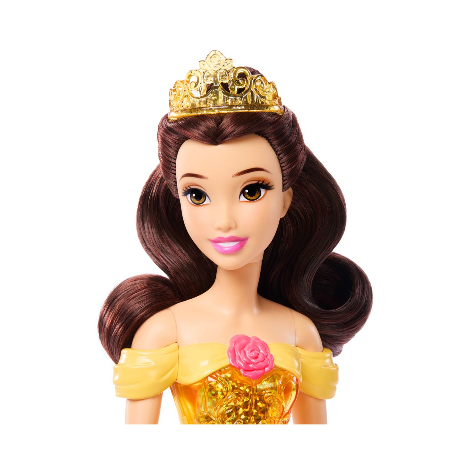 Mattel disney princess - belle, bambola con capi e accessori scintillanti ispirati al film - DISNEY PRINCESS