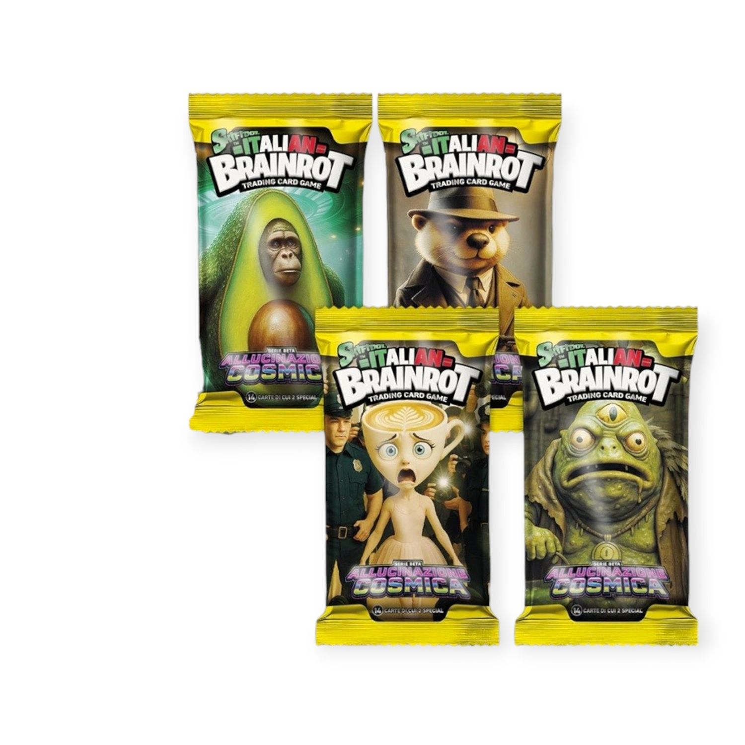 Skifidol italian brainrot – 1 bustina 7 carte + 1 special – allucinazione cosmica - BRAINROT