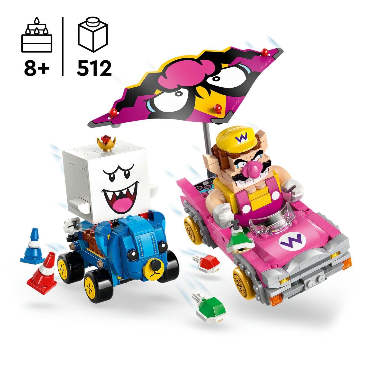 Lego 72038 - mario kart wario vs re boo con 2 veicoli, 8+ anni - Lego
