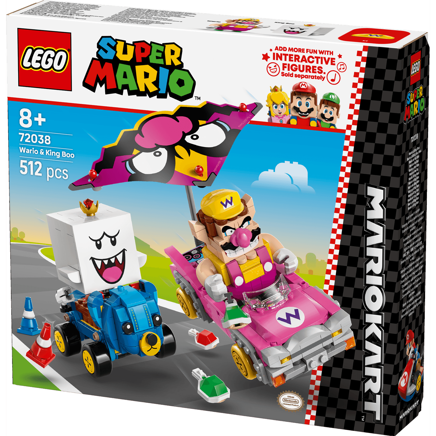 Lego 72038 - mario kart wario vs re boo con 2 veicoli, 8+ anni - Lego