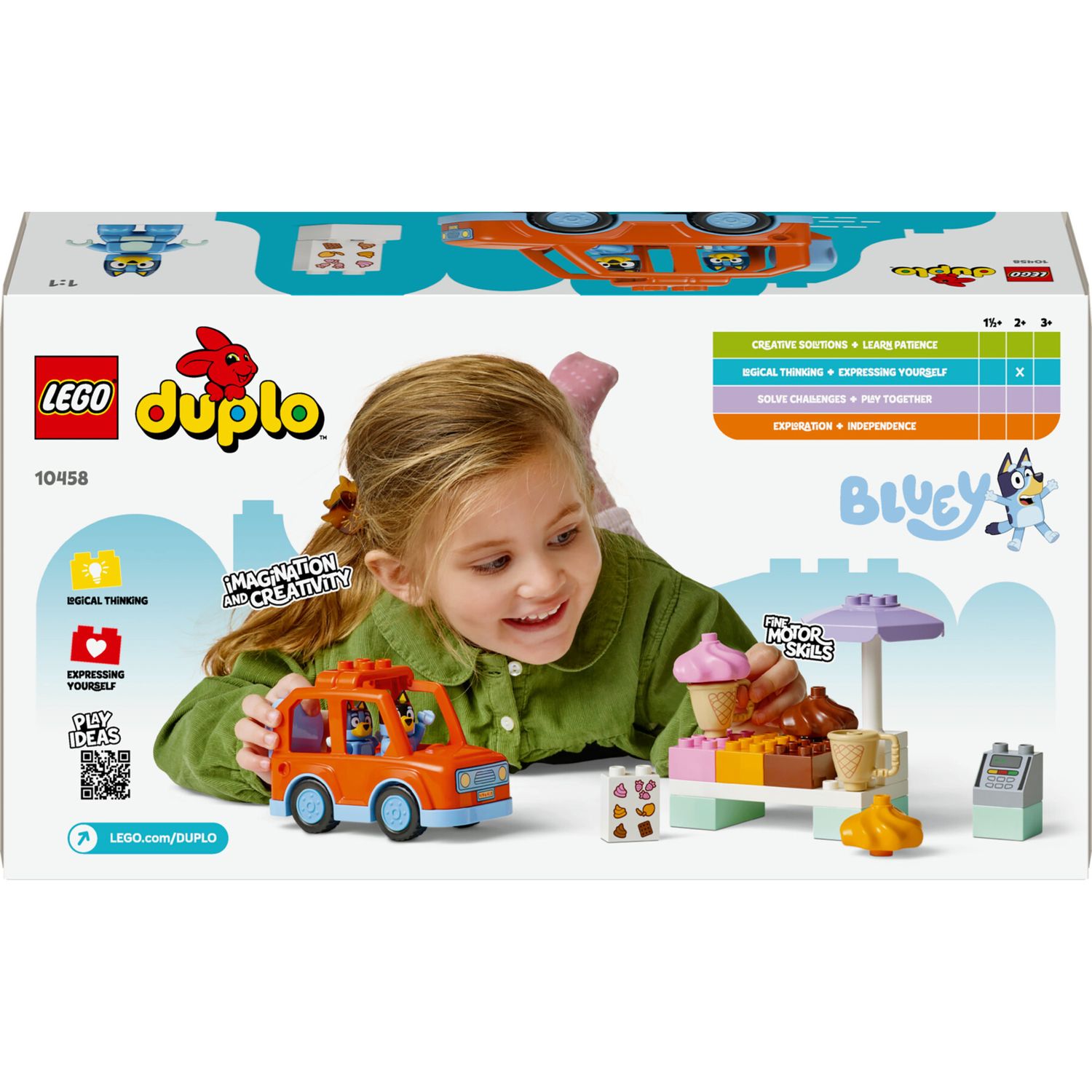 Lego 10458 - duplo gelateria bluey con macchina e 2 figure, 2+ anni - LEGO DUPLO, Lego