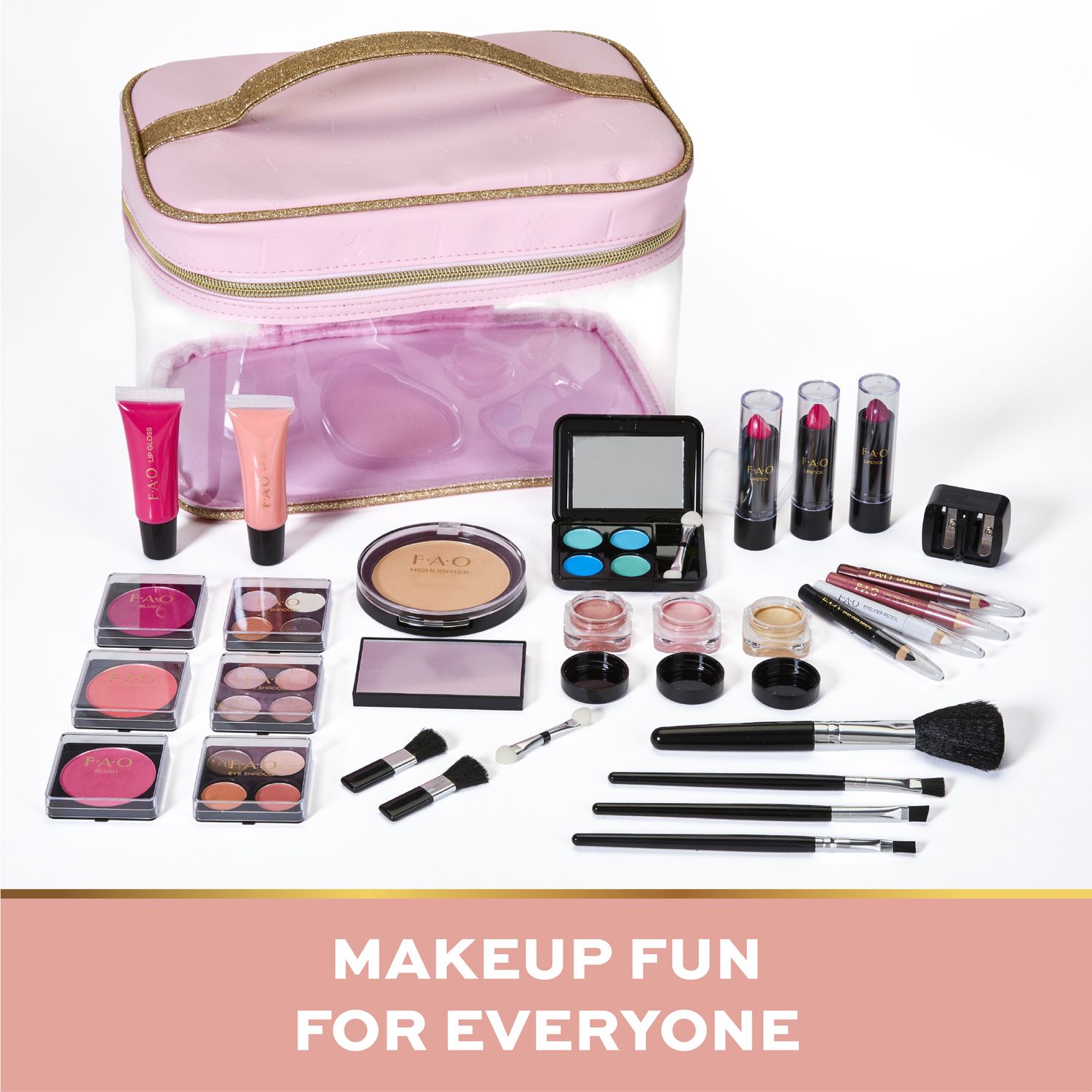 Fao schwarz - kit trucco ultimate per bambini con 30+ pezzi sicuri - 