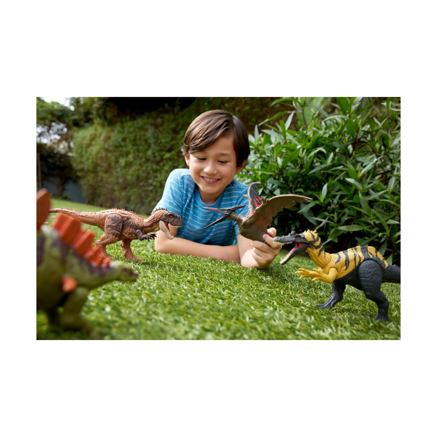 Mattel jurassic world - kentrosaurus ruggito selvaggio, dinosauro snodato con ruggito feroce e azione d'attacco inclusa - Jurassic World