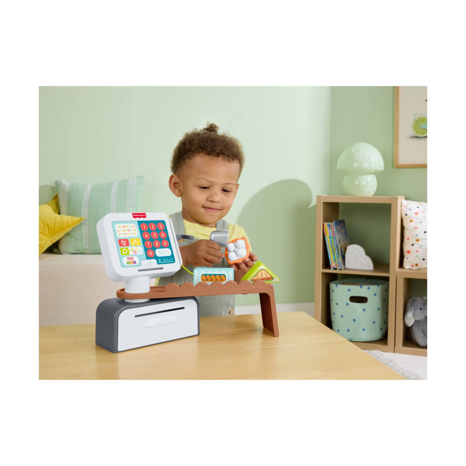 Fisher-price - registratore di cassa, set per l'apprendimento con oltre 150 canzoni, suoni e frasi, 20 accessori inclusi - FISHER PRICE