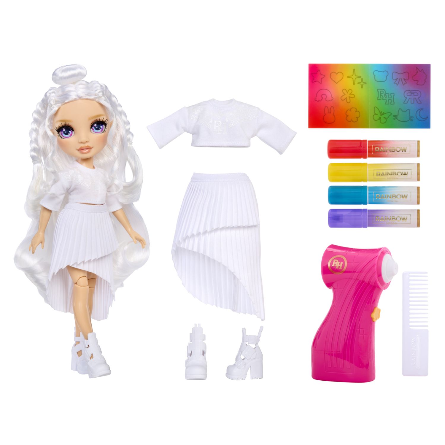 Rainbow high - fashion doll diy con aerografo e colori - Rainbow High