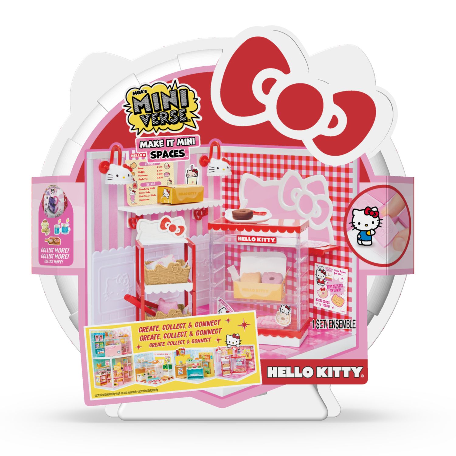 Miniverse hello kitty assortito - set mini room fai-da-te da collezione - MINIVERSE MGA
