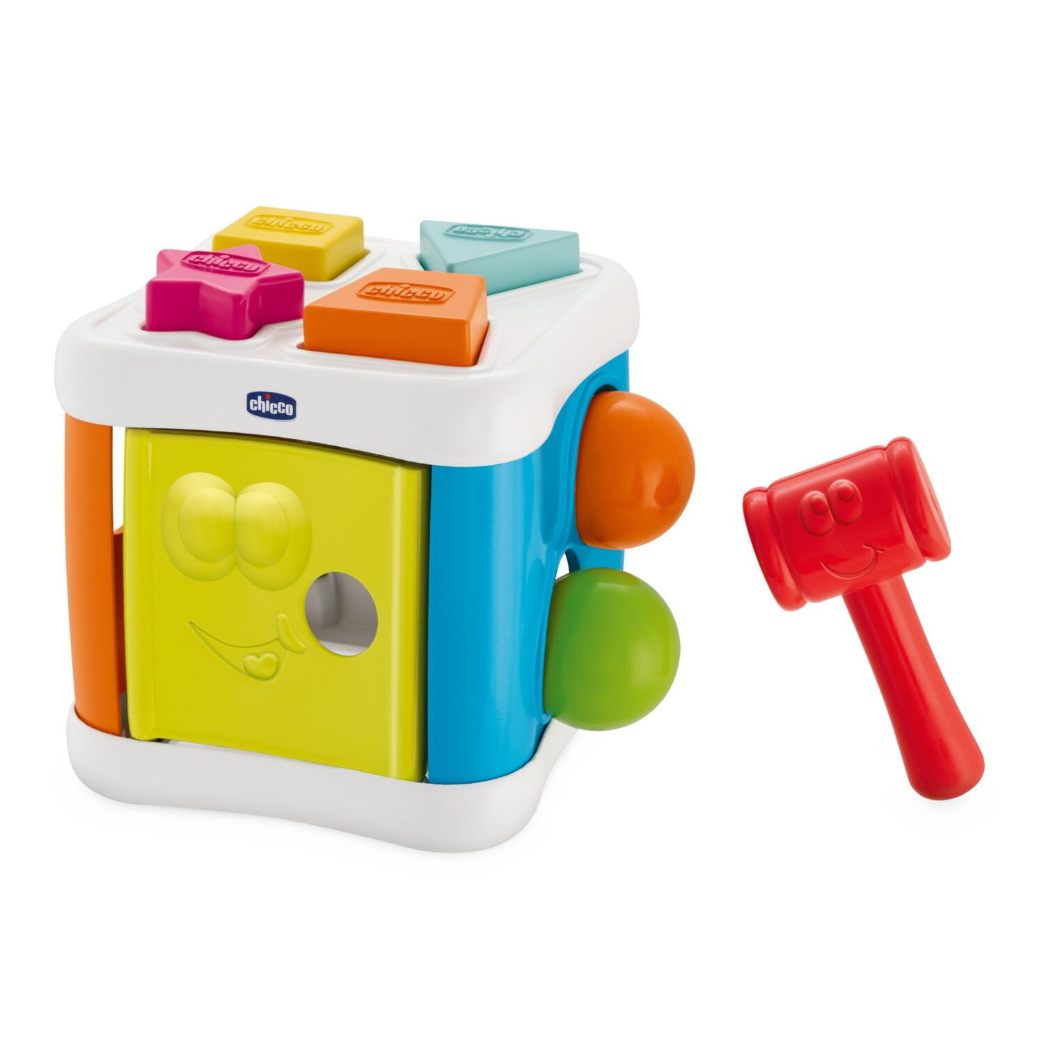 2 in 1 cubo incastra & martella - smart to play - chicco - Chicco