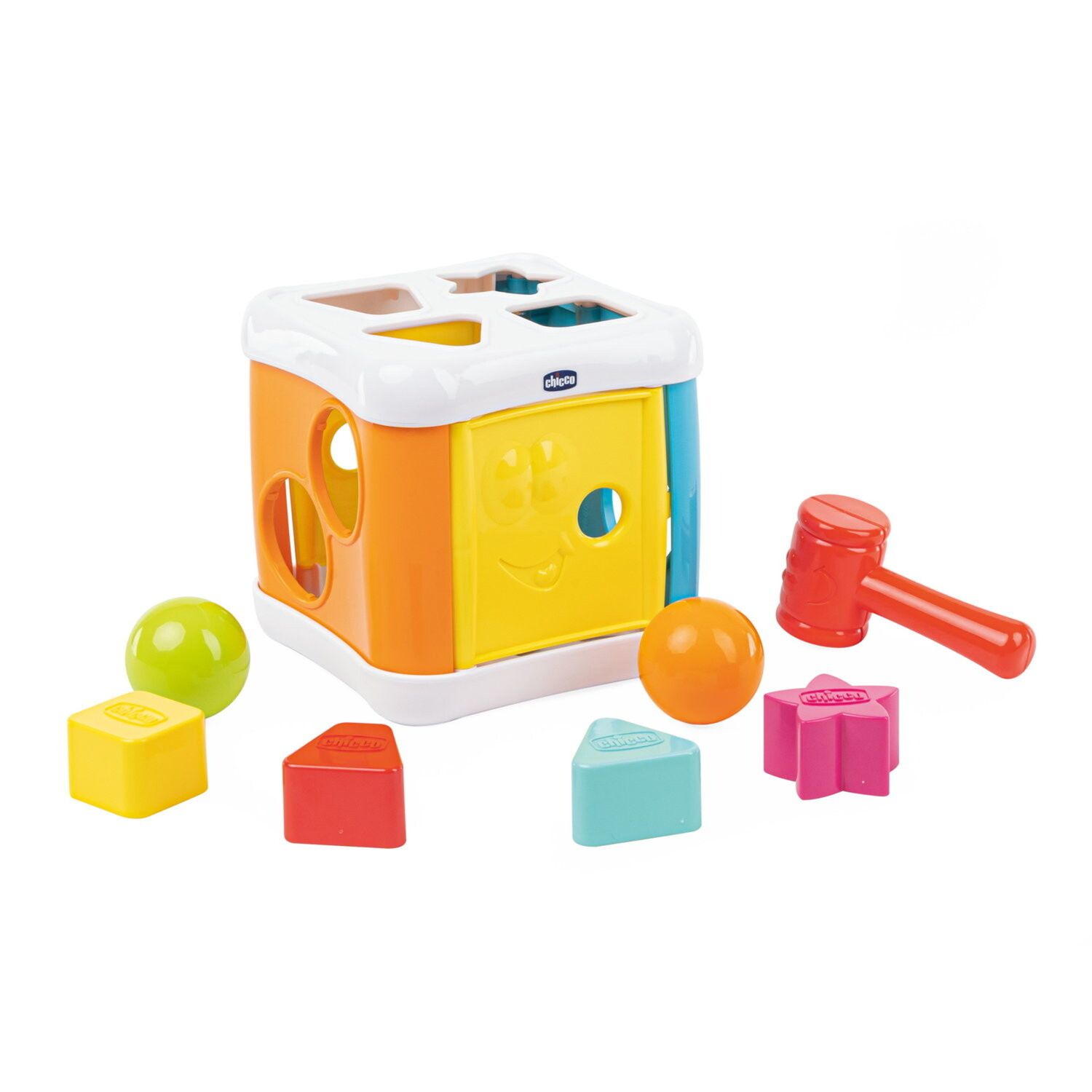 2 in 1 cubo incastra & martella - smart to play - chicco - Chicco