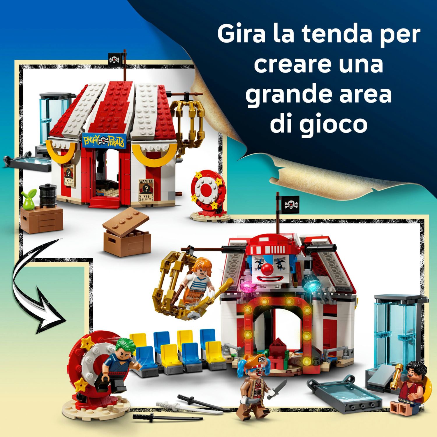 Lego one piece 75637 la tenda del circo di bagy il clown - ONE PIECE, Lego