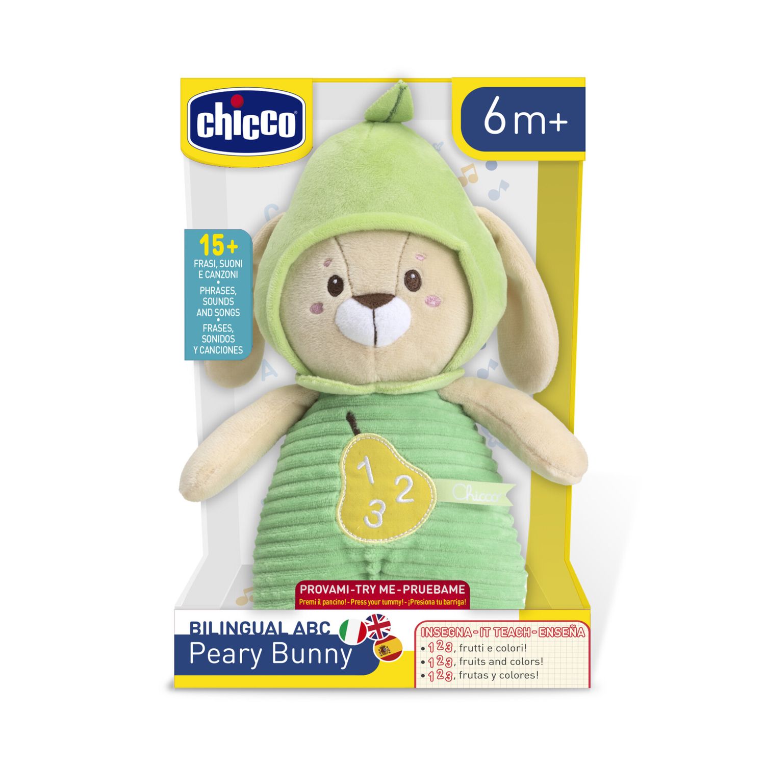 Peluches pera it-en-es - bilingual abc - chicco - Chicco