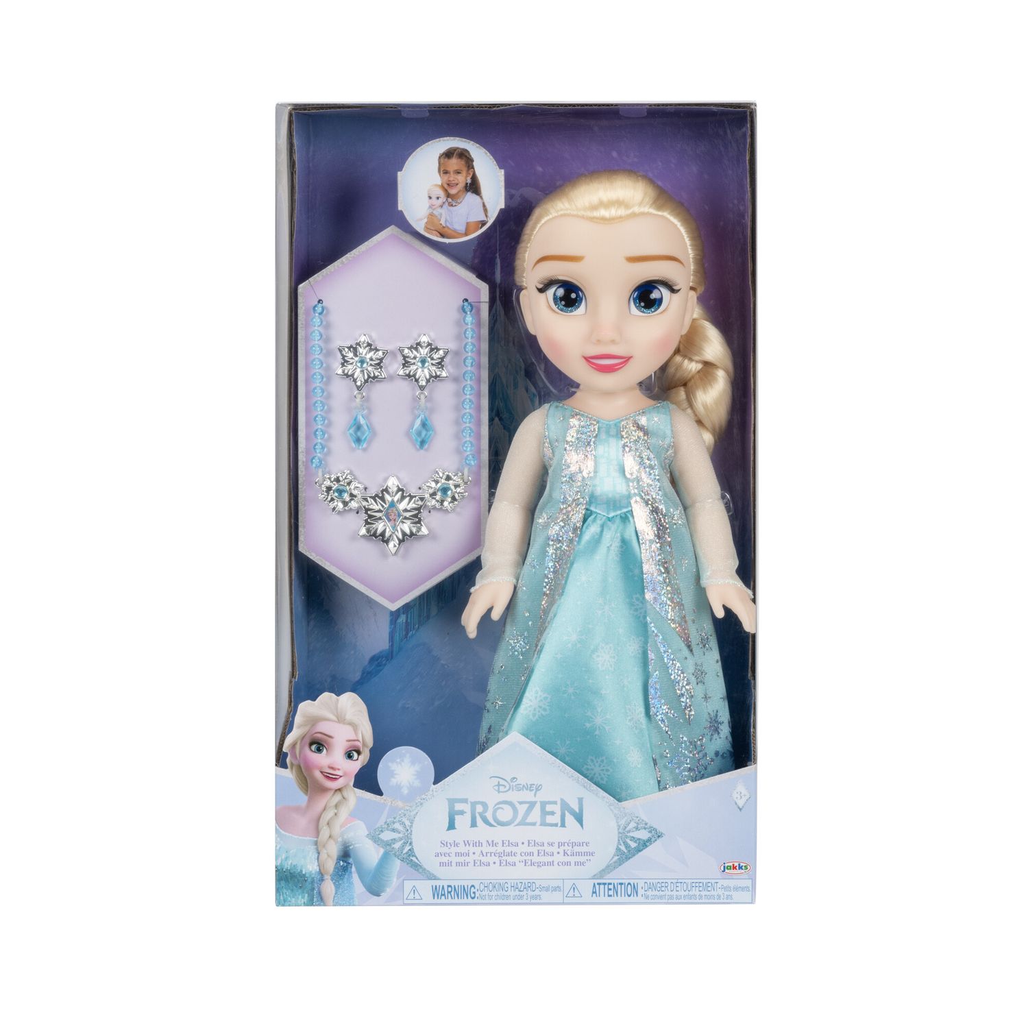 Frozen - bambola elsa toddler 38 cm con accessori - Frozen