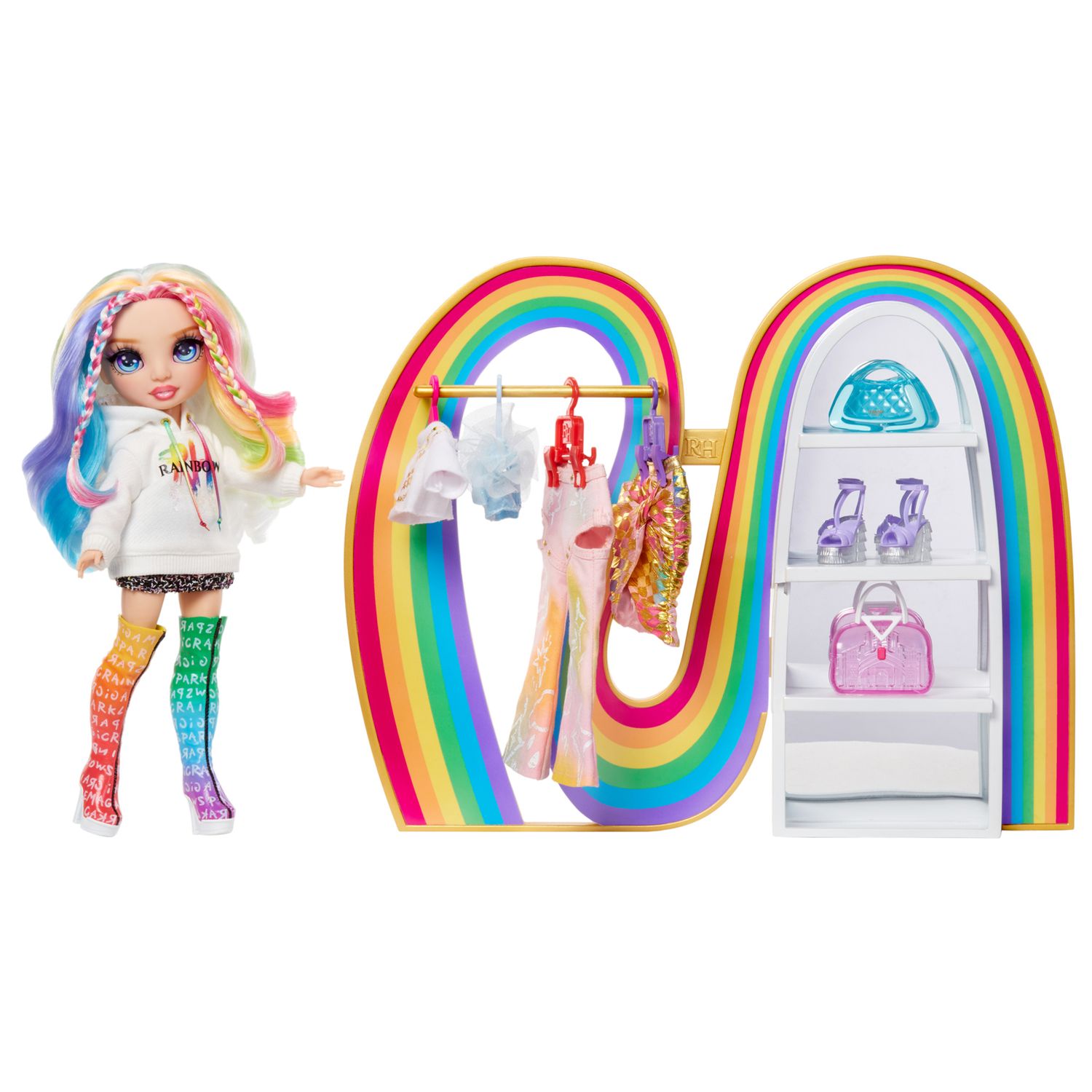 Rainbow high - amaya's rainbow closet con bambola e abiti - Rainbow High
