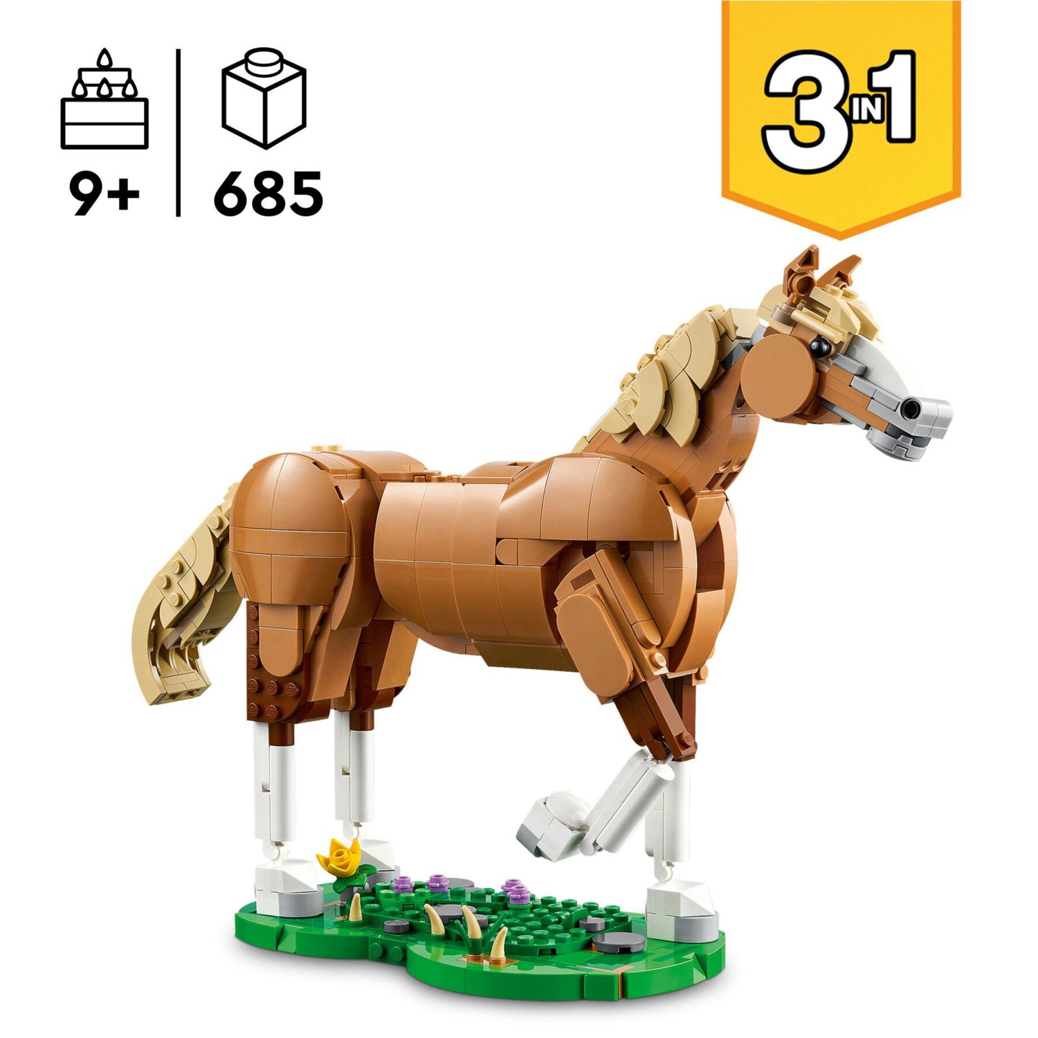 Lego creator 31166 - cavallo 3in1 trasformabile in orso o cervo 9+ - LEGO CREATOR, Lego