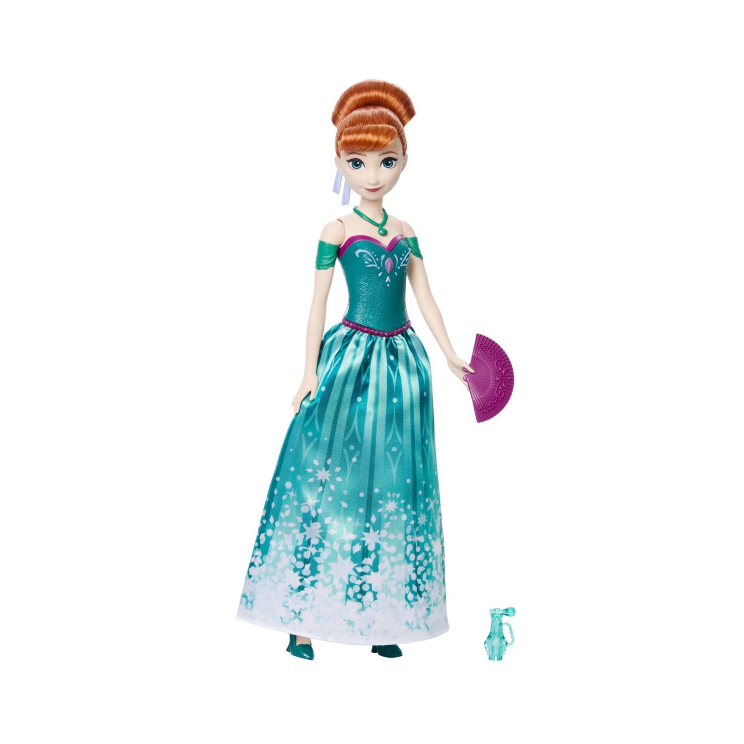 Mattel disney frozen - anna spin & reveal, bambola ispirata al film disney con 11 sorprese incluse - DISNEY PRINCESS