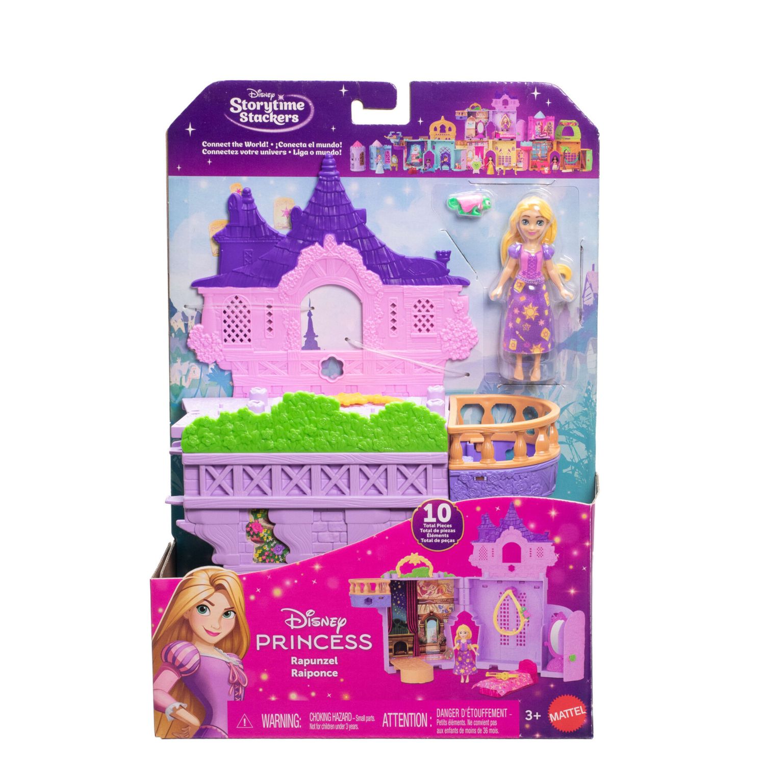 Fisher-Price Little People: Figura Di Ricambio Rapunzel In Abito Viola Per Castello Delle Principesse (X7755)