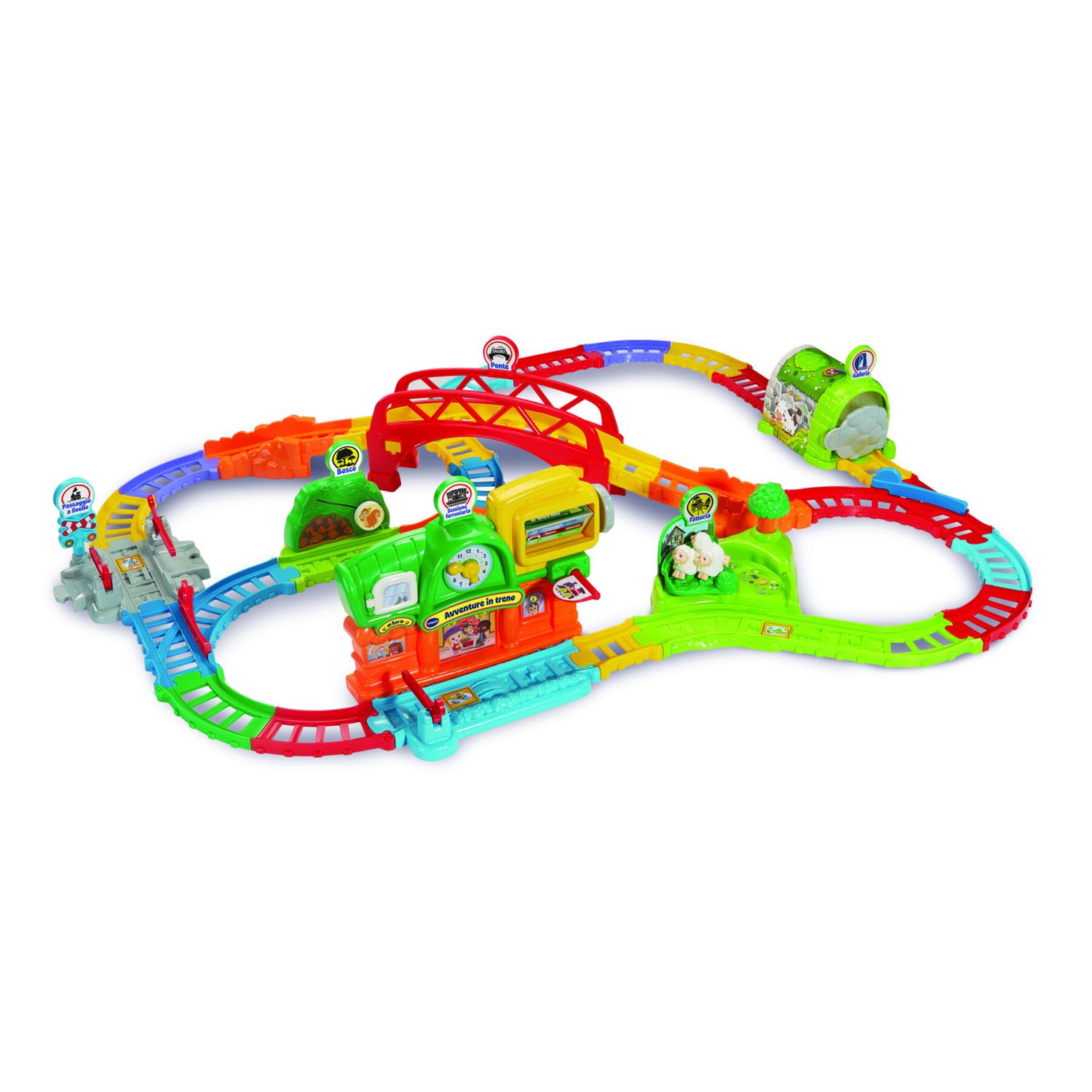 Vroom vroom go - treno giocattolo interattivo con pista e ostacoli – vtech - VTECH
