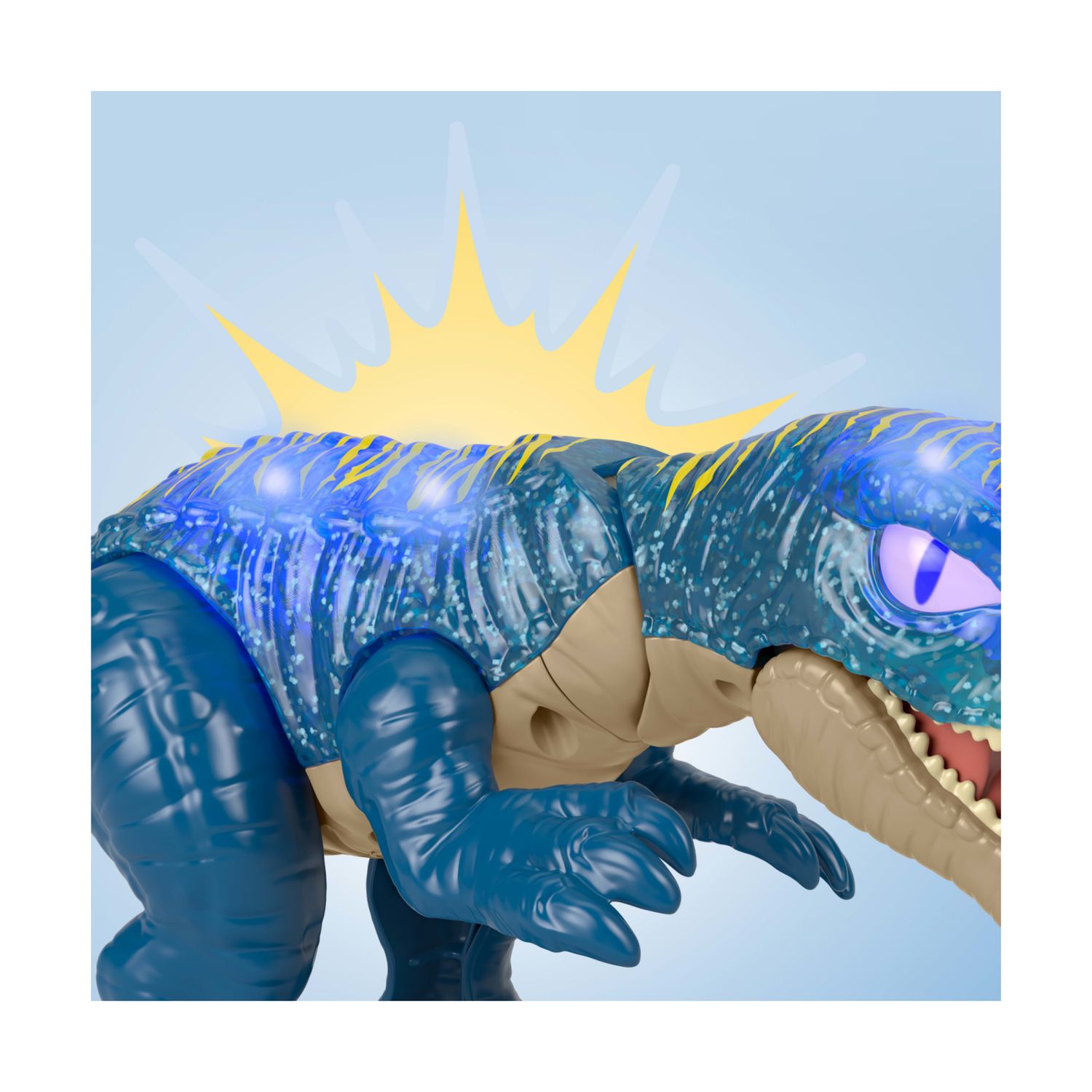 Imaginext jurassic world - baryonyx super ruggito, dinosauro con coda attivabile che si illumina, luci, suoni e fauci in azione - IMAGINEXT