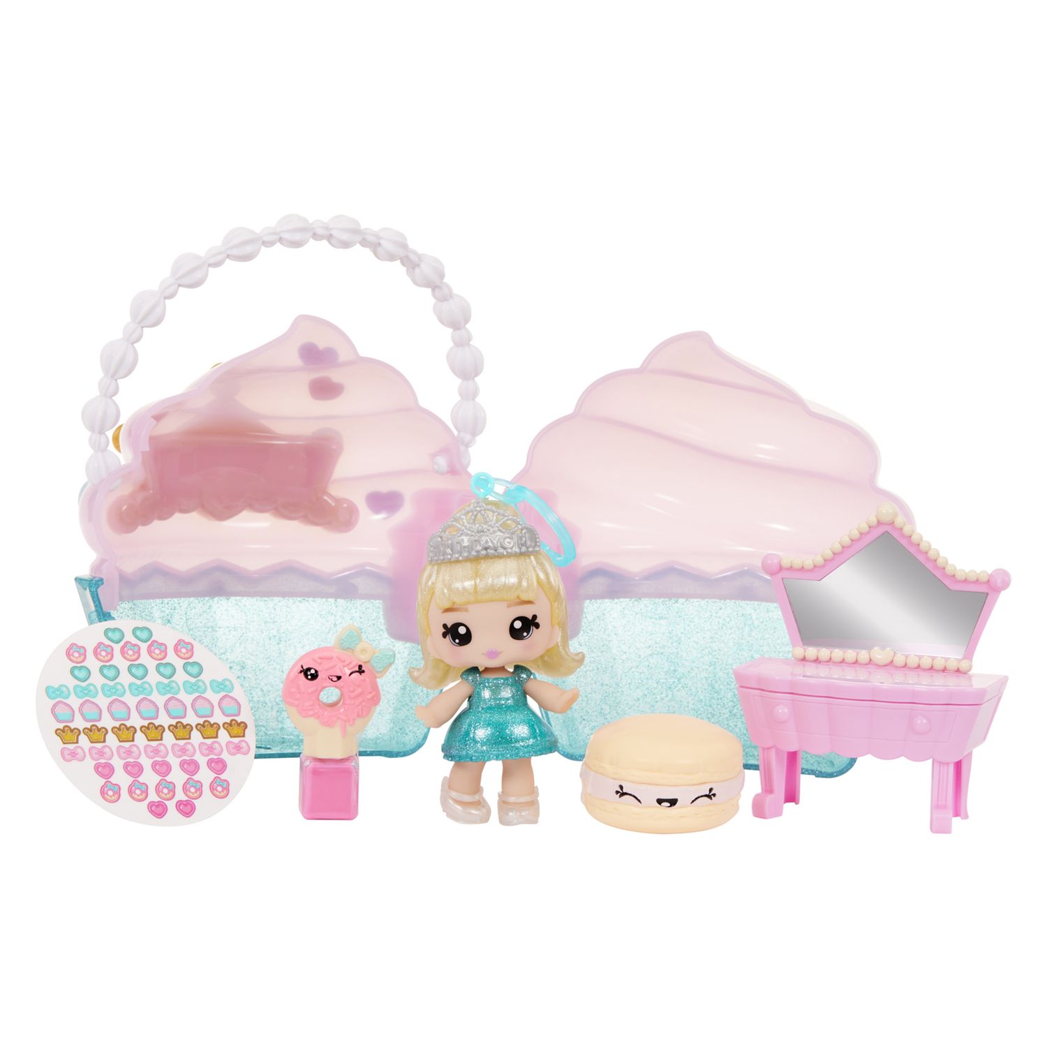 Yummiland cupcake bag - beauty playset con lip gloss doll - YUMMILAND