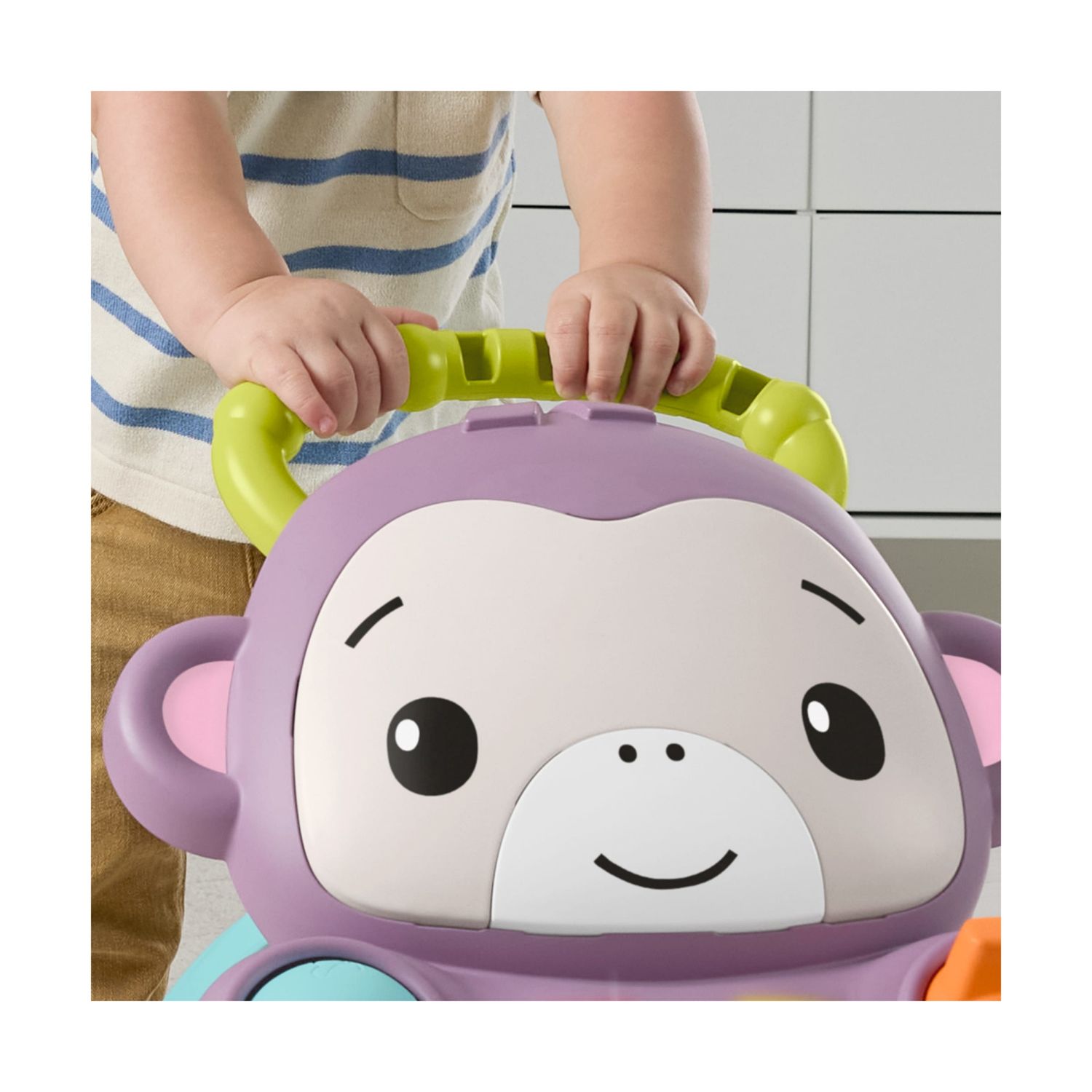 Fisher-price - scimmietta viola primi passi, set per imparare a camminare con musica, luci e attività, 2 modalità di gioco da seduti e in piedi - FISHER PRICE