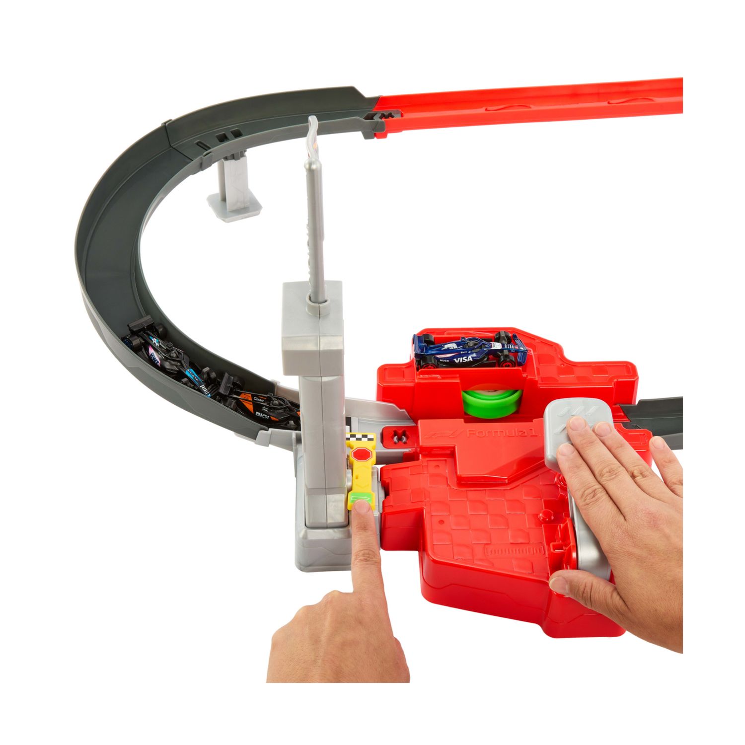 Hot wheels racing - circuito sprint formula 1, set pista a due modalità di gioco e con 3 veicoli f1 inclusi - Hot Wheels