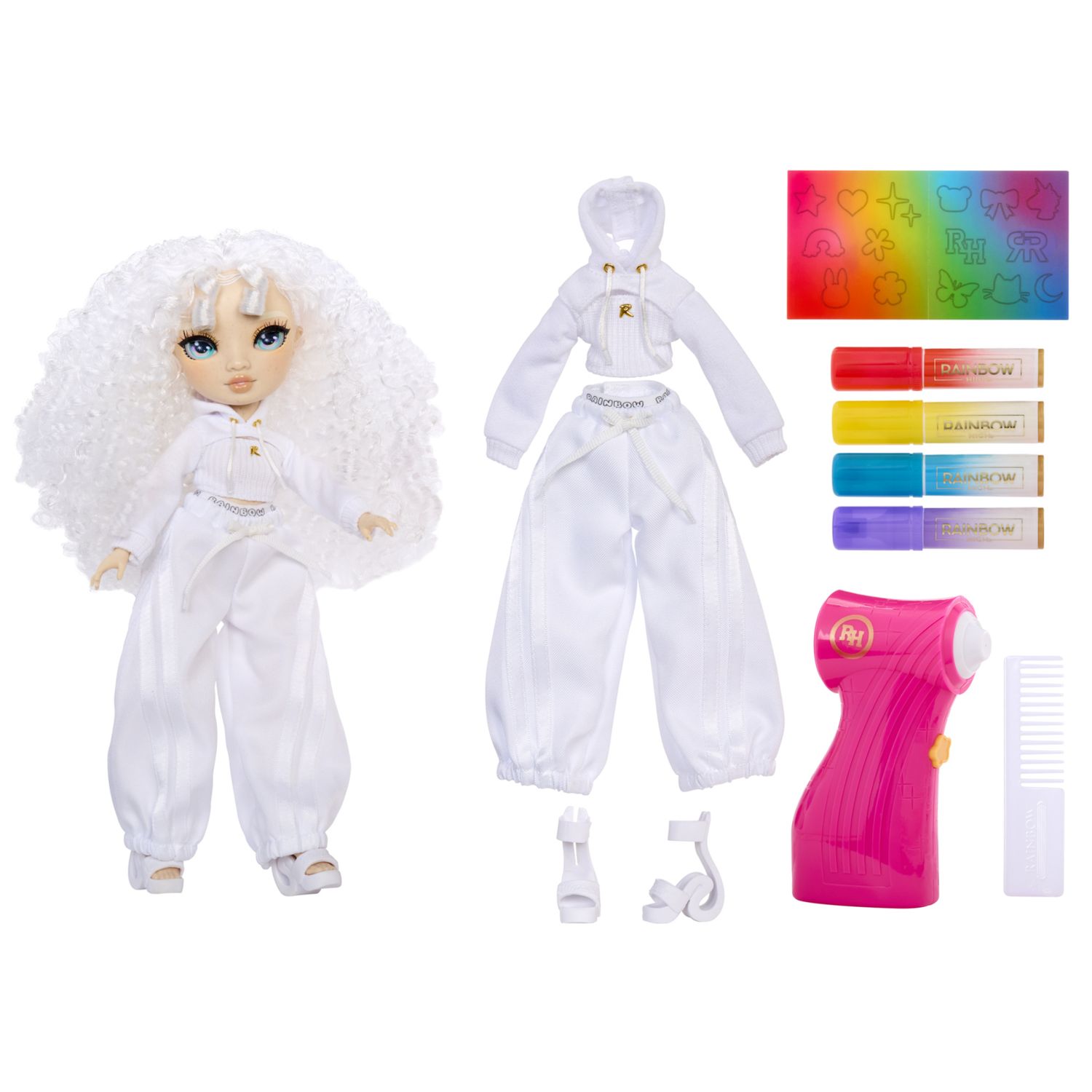 Rainbow high - fashion doll diy con aerografo e pennarelli - Rainbow High