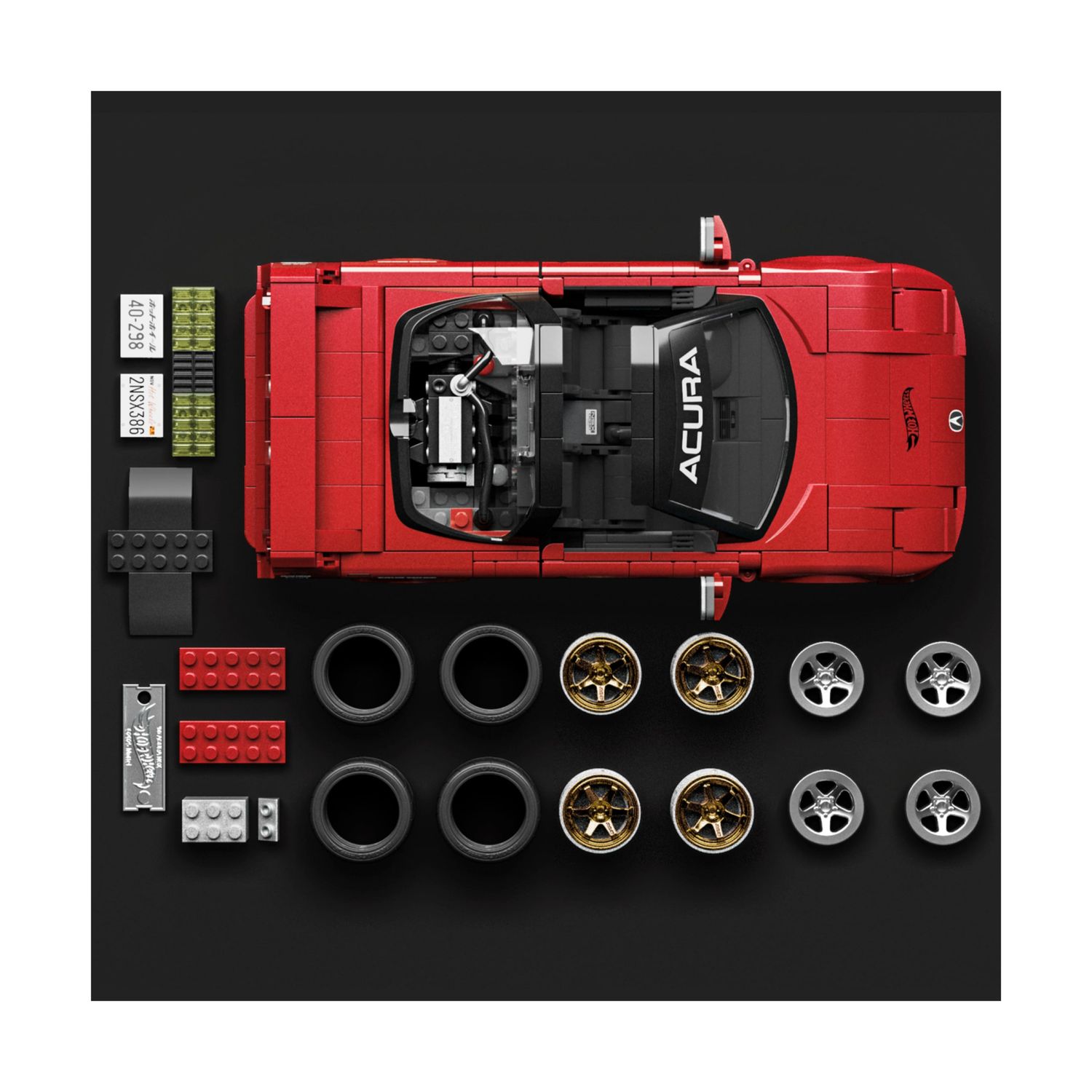 ​​mattel brick shop hot wheels - ’90 acura nsx serie elite, set da costruire con 876 pezzi, dettagli realistici e adesivi - BRICK SHOP, Hot Wheels