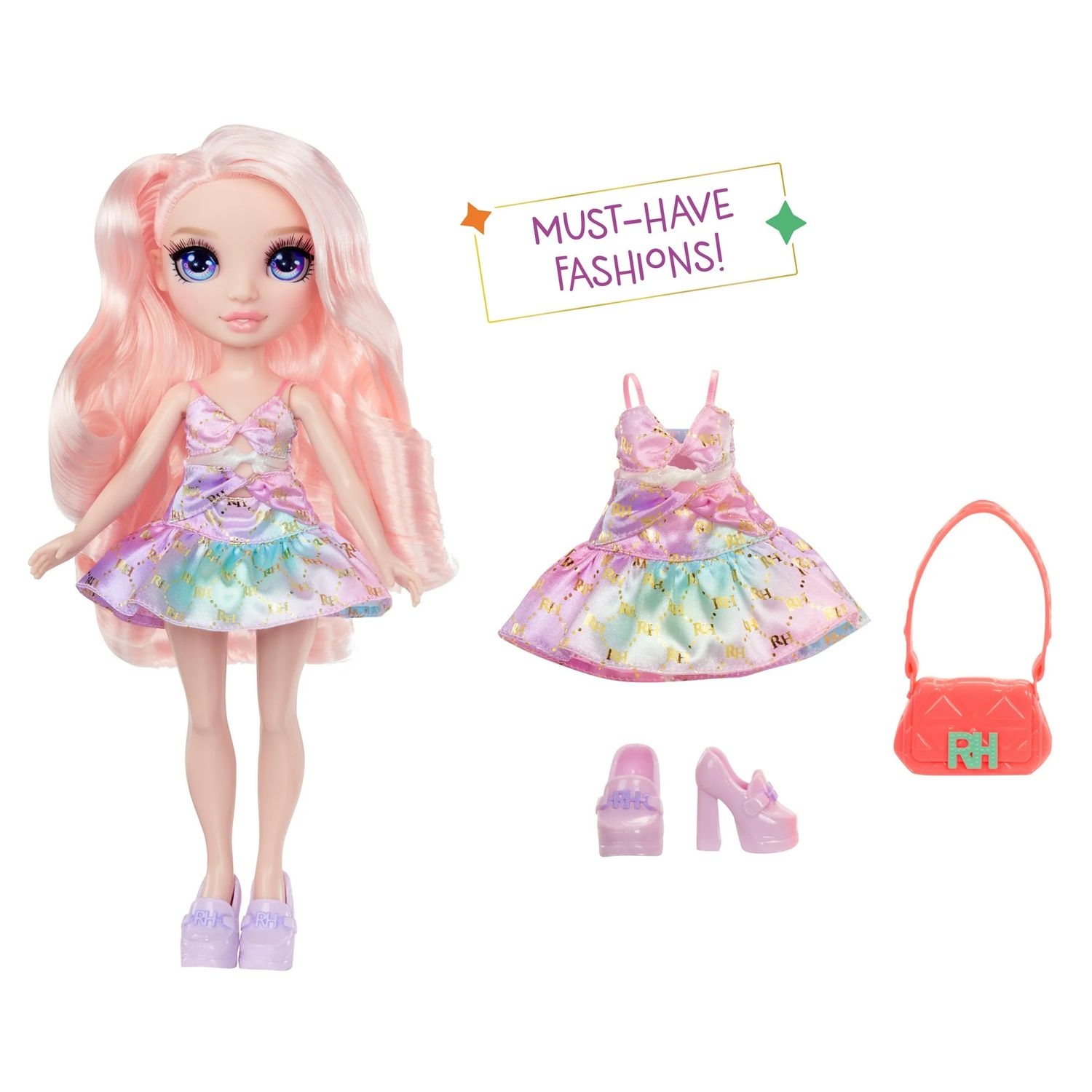 Rainbow high bella - bambola fashion rosa 28 cm - Rainbow High